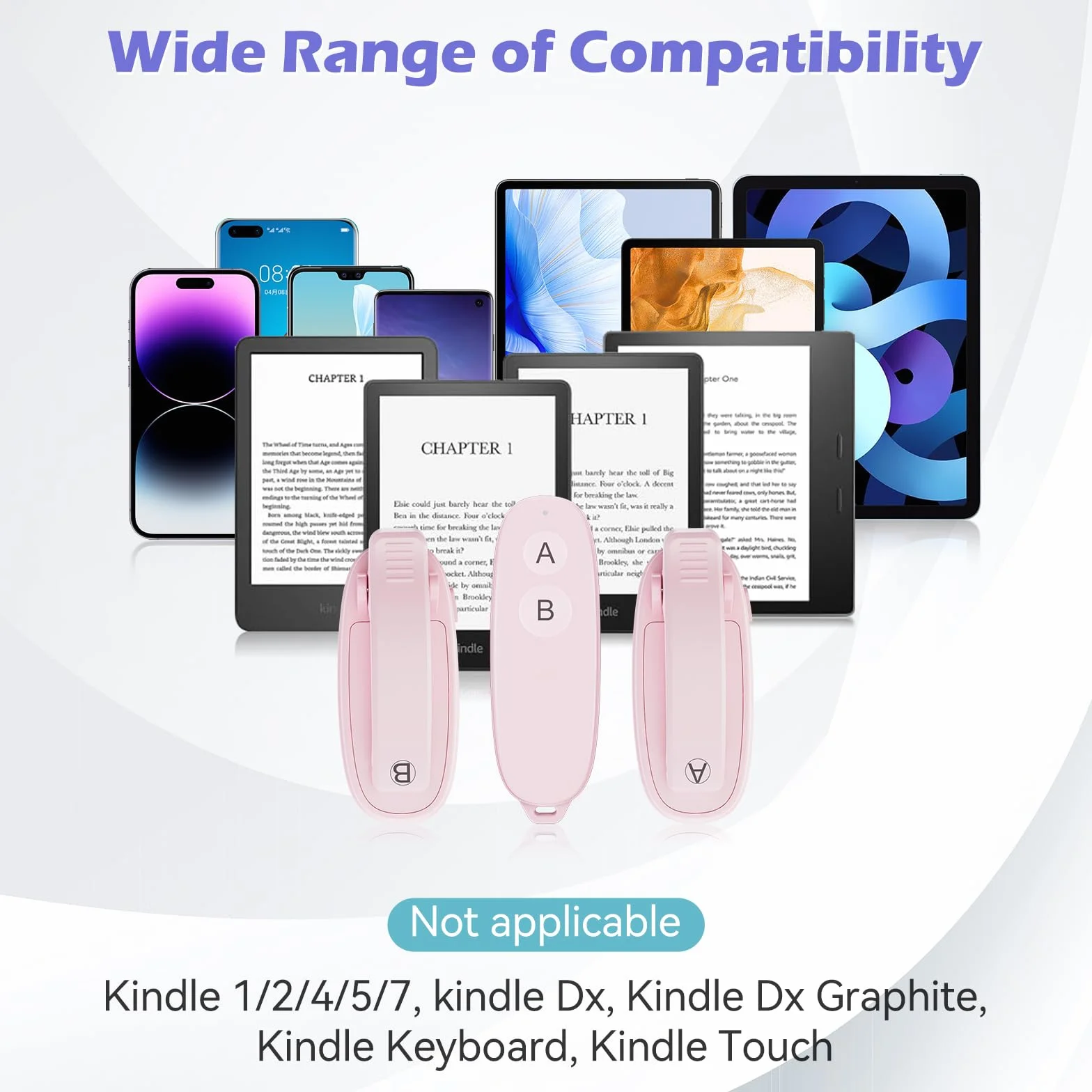 Turner di Pagine di Controllo a Distanza per Kindle Kobo e-Reader, Volta Pagina 2 clip