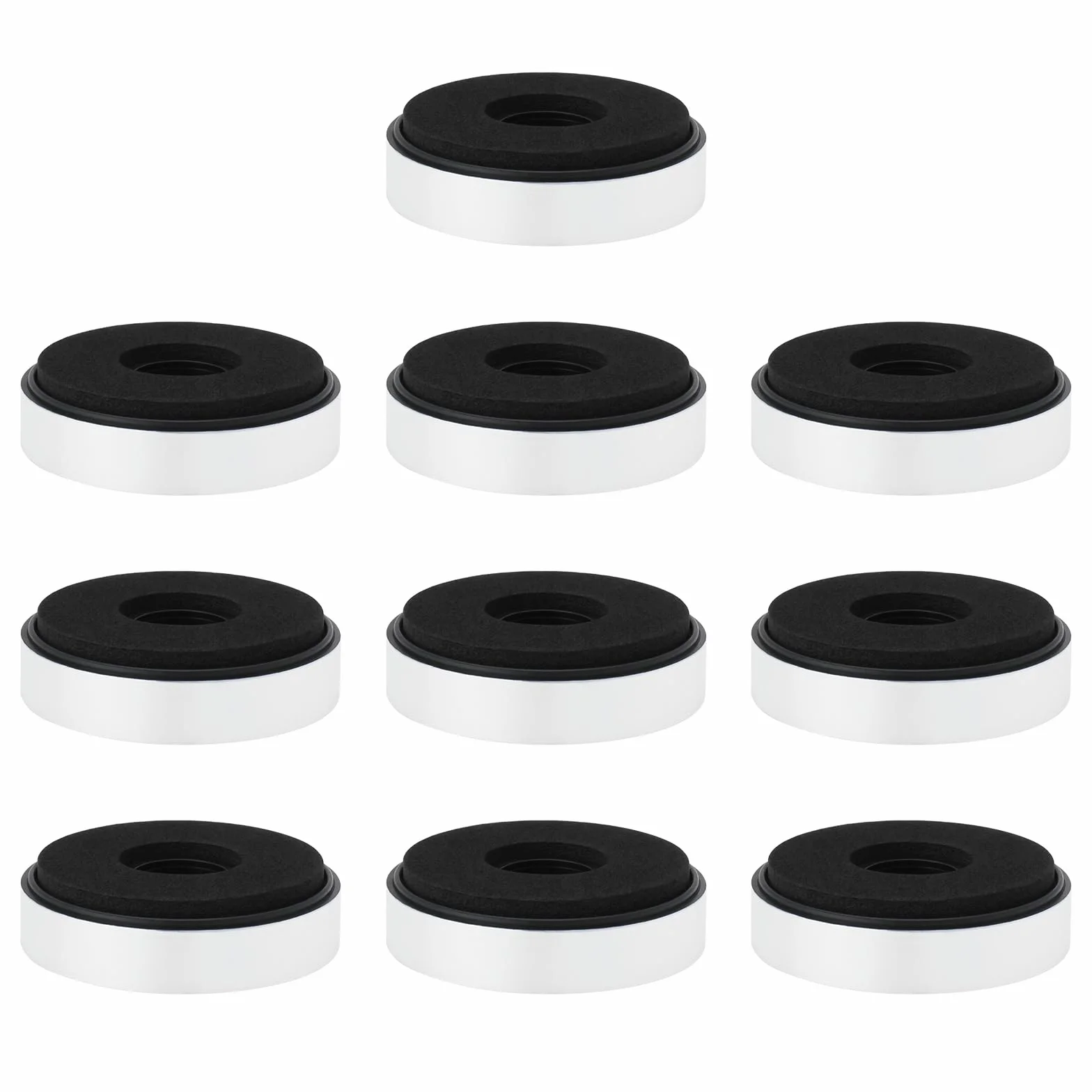 Piedini Di Isolamento Degli Altoparlanti 40x11mm Argento Smorzamento Audio Per Amplificatore CD