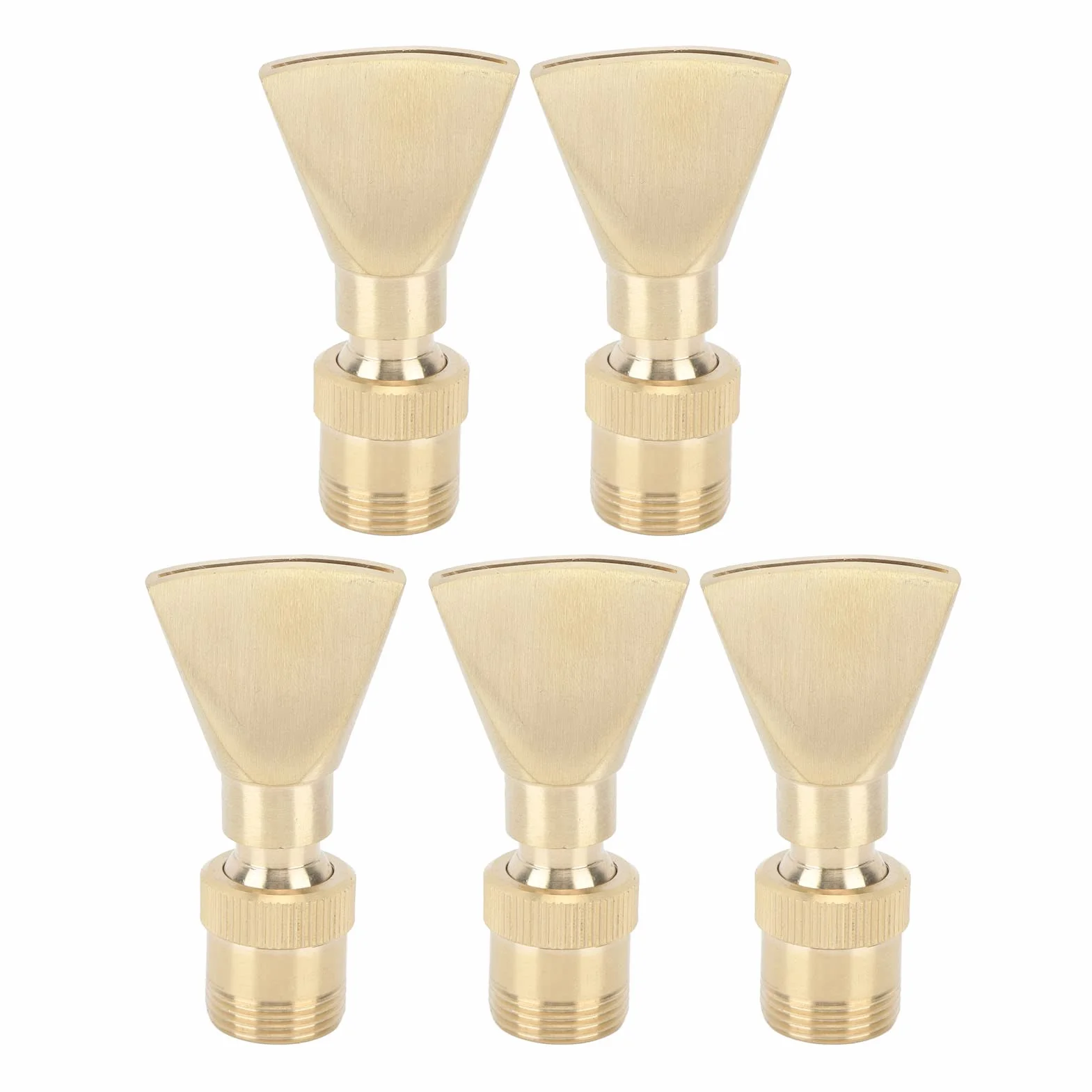 5 ugelli per fontane in Ottone, ugello a Forma di ventaglio per Fontana d’Acqua, spruzzatore con Testa di Fontana raffinata e Getto Regolabile per Giardini, Cortili, Centri commerc