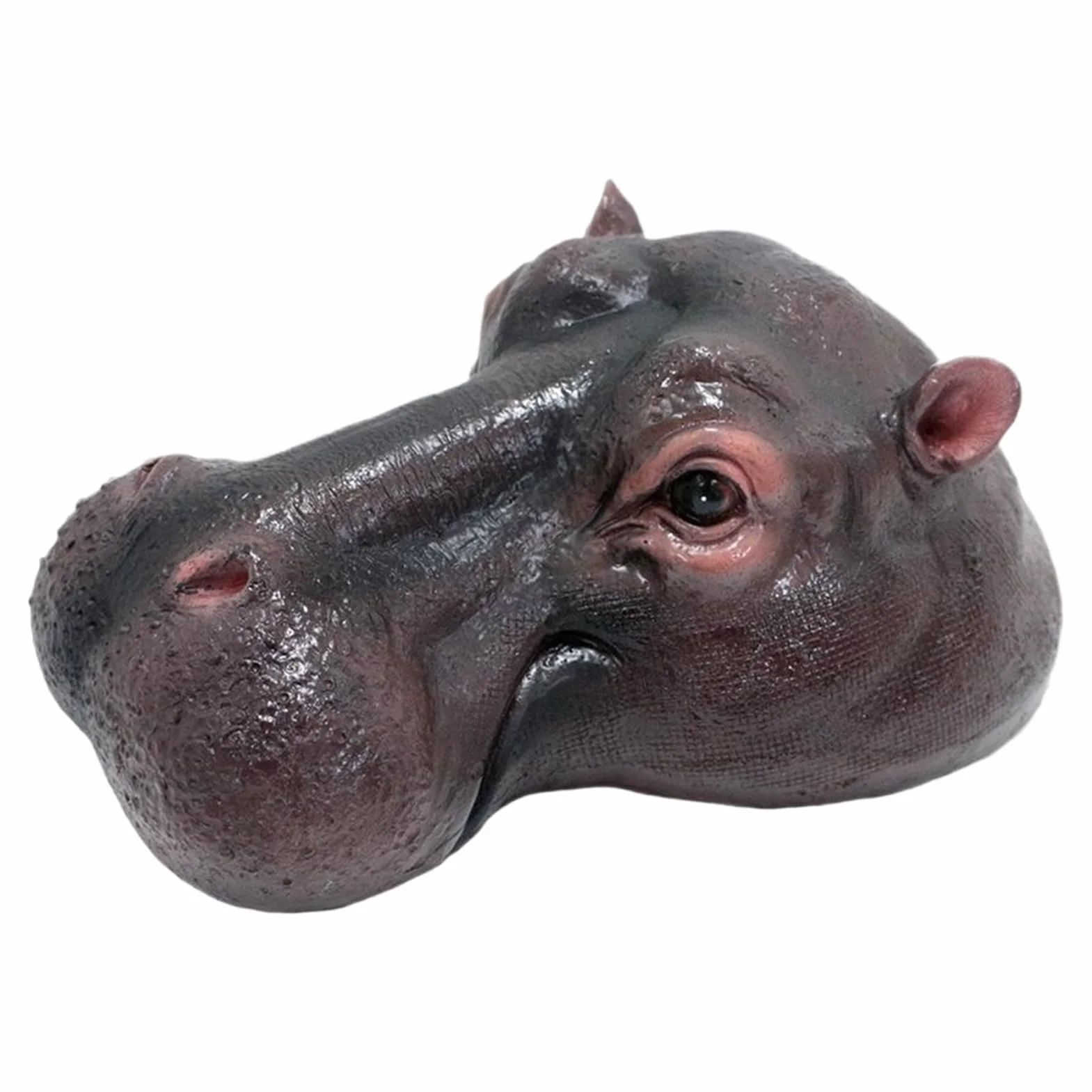 Generico Galleggiante Testa D'Ippopotamo Testa Ippopotamo Galleggiante Resina 18x11cm Decorazione Realistica Stagno Laghetto Giardino Impermeabile AntiUV Colori Vivaci Durevoli