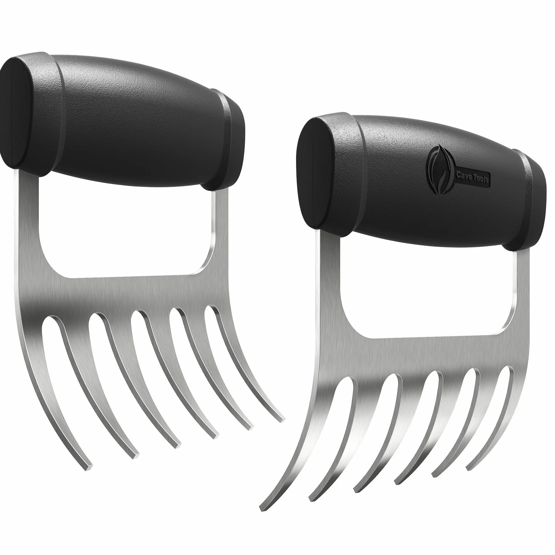 Cave Tools Artigli in metallo per triturare carne di maiale tirato, pollo, tacchino e manzo, manzo e intaglio, accessori per barbecue per affumicatore o cottura lenta, impugnatura per nocche