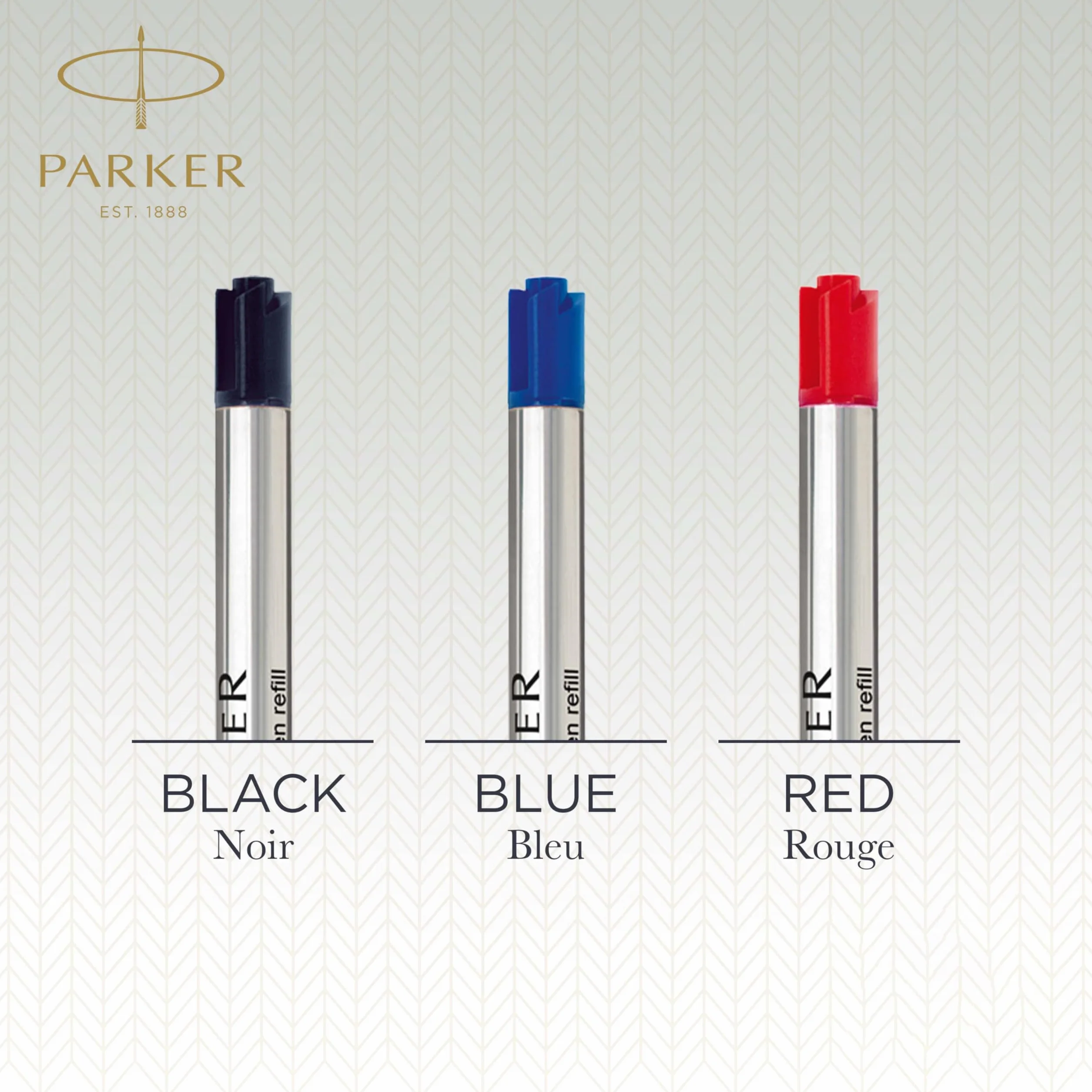 Parker QUINKflow ricariche inchiostro penna a sfera punta media nero 3 pezzi