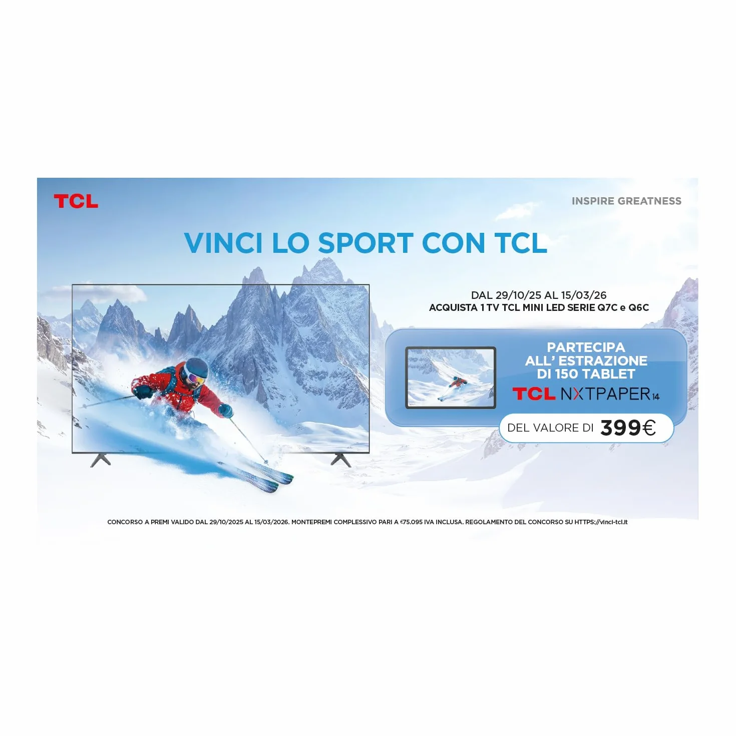 TCL 65Q6C 65" QD-Mini LED SMART TV 4K HDR Premium 1000nits Google TV Dolby Vision Atmos Onkyo 2.1 Motion Clarity Pro 144 Hz Game Master