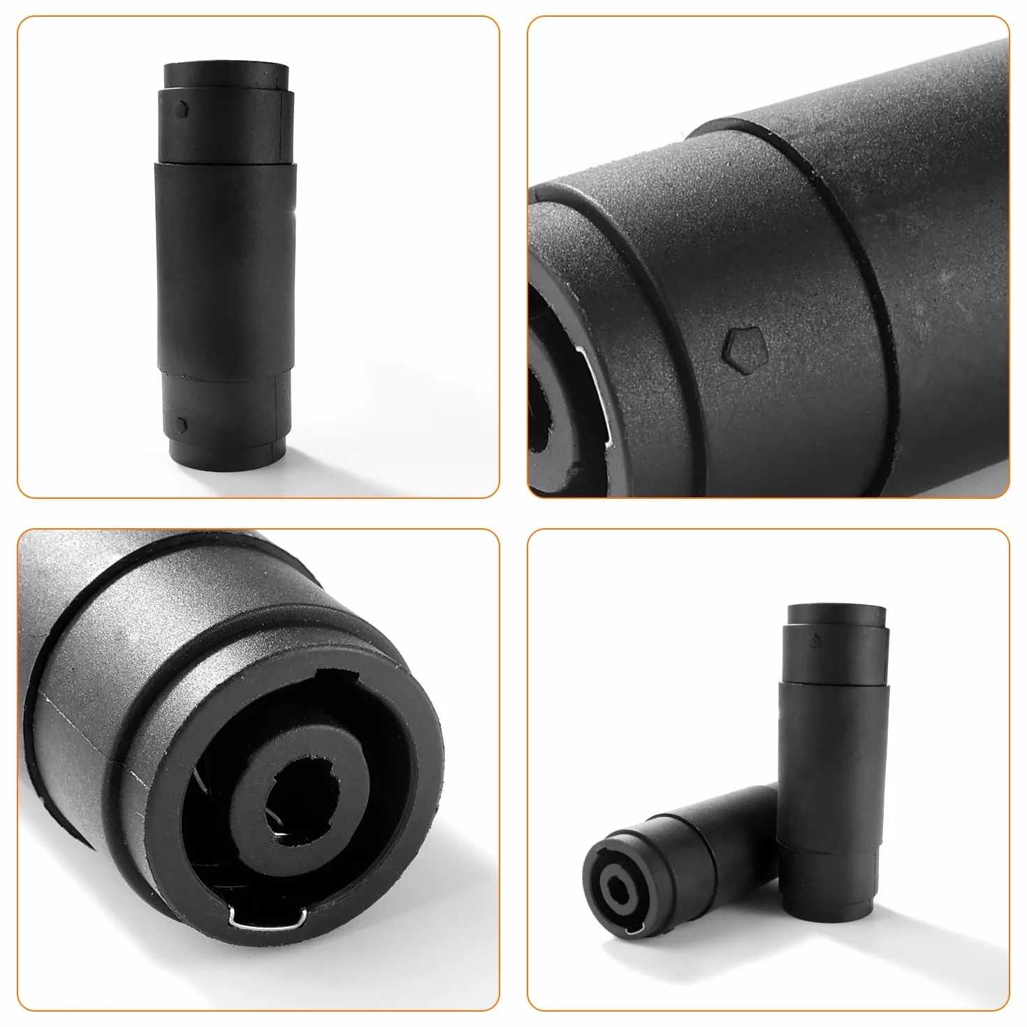2 Pezzi 4 Poli Speakon Femmina a Femmina Connettore, Aadattatore Speakon per Altoparlante Amplificatore, Compatibile con NL4MP, NL4MPR, NL4FC, NL4FX, NLT4X