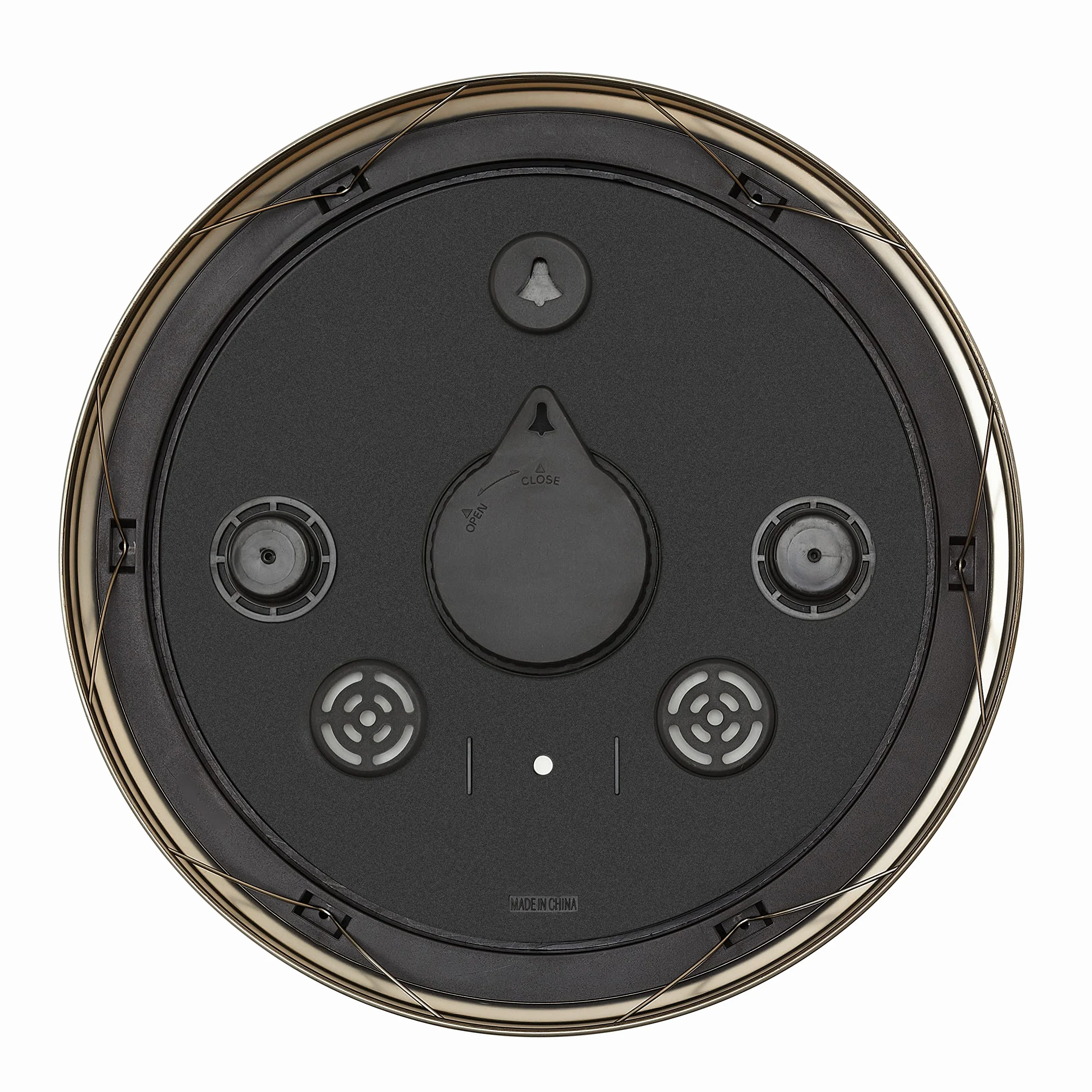 TFA Dostmann Orologio analogico XL da parete per esterni, 60.3067.02, orologio di grandi dimensioni, design retrò, resistente agli spruzzi d'acqua, in metallo e vetro, per terrazza/balcone, Bianco