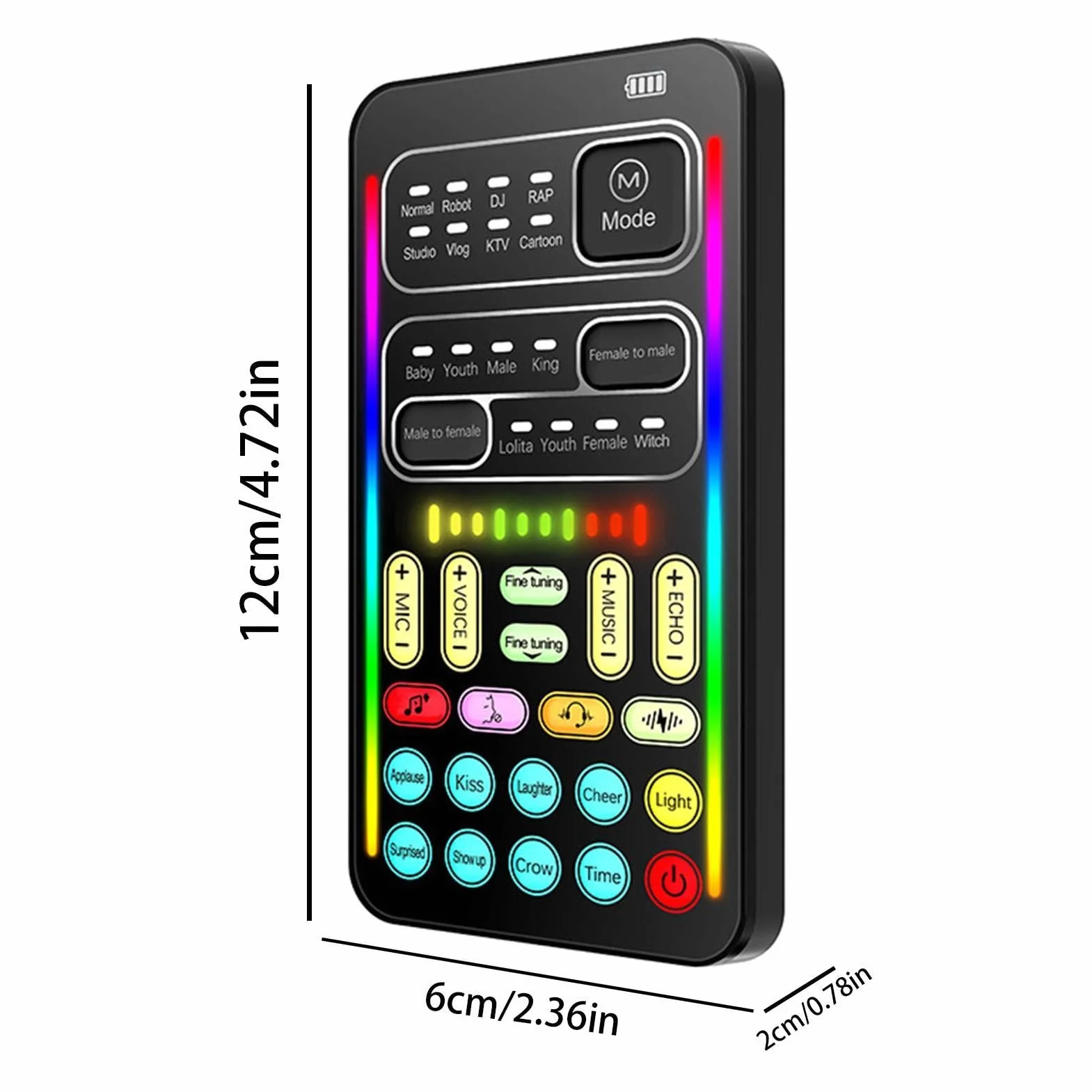 Cambia Voce Microfono Mini, Effetti Sonori Portatile 8 Suoni per Giochi Karaoke Streaming