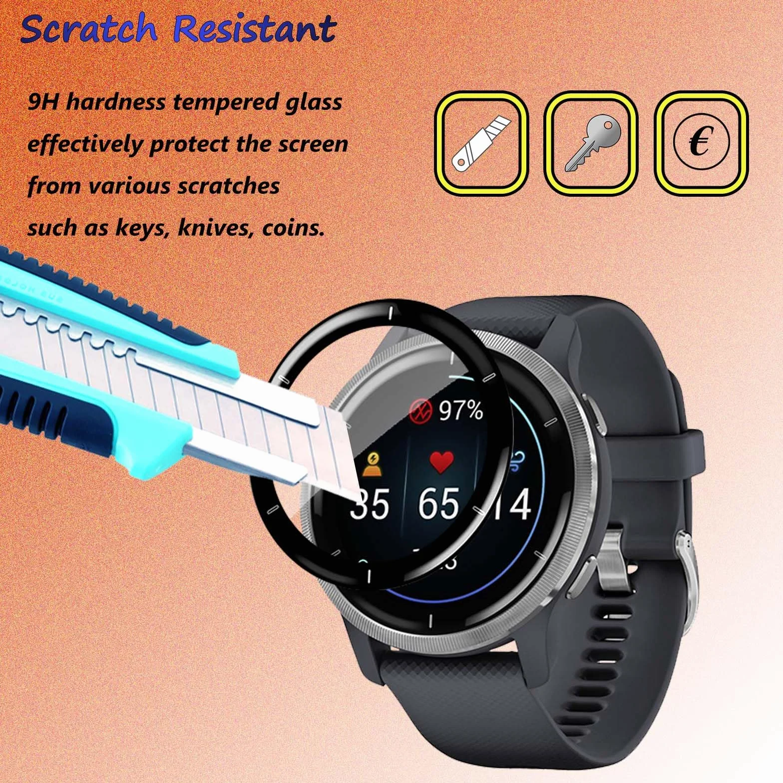 Pellicola Protettiva Compatibile con Garmin Venu 2 45mm, Anti-Graffio, HD TPU, 4 Pezzi