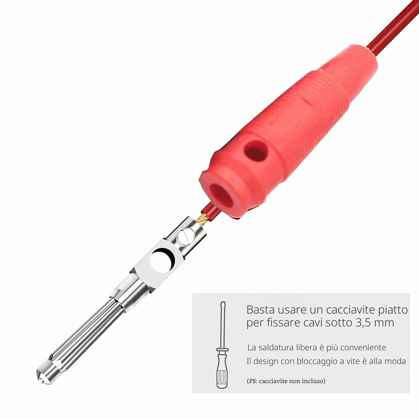 RUNCCI-YUN 10 pz Spina a Banana 4 mm, Connettore per Cavo Audio Altoparlante Nero Rosso