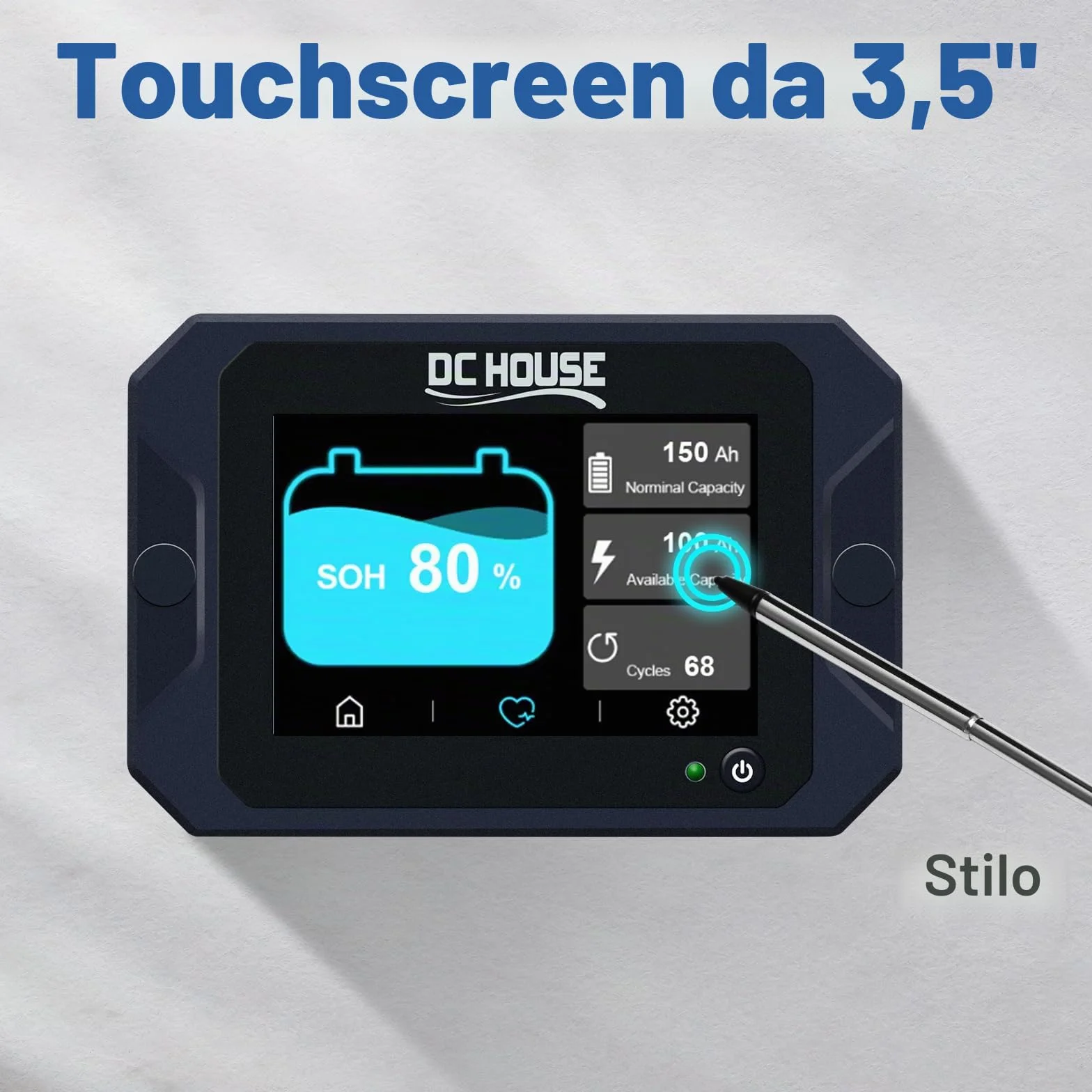 DCHOUSE Monitor di Scarica di Carica 0-90V 300A Tester Capacità Batteria Tensione Corrente Li-ion LiFePO4 AGM Gel