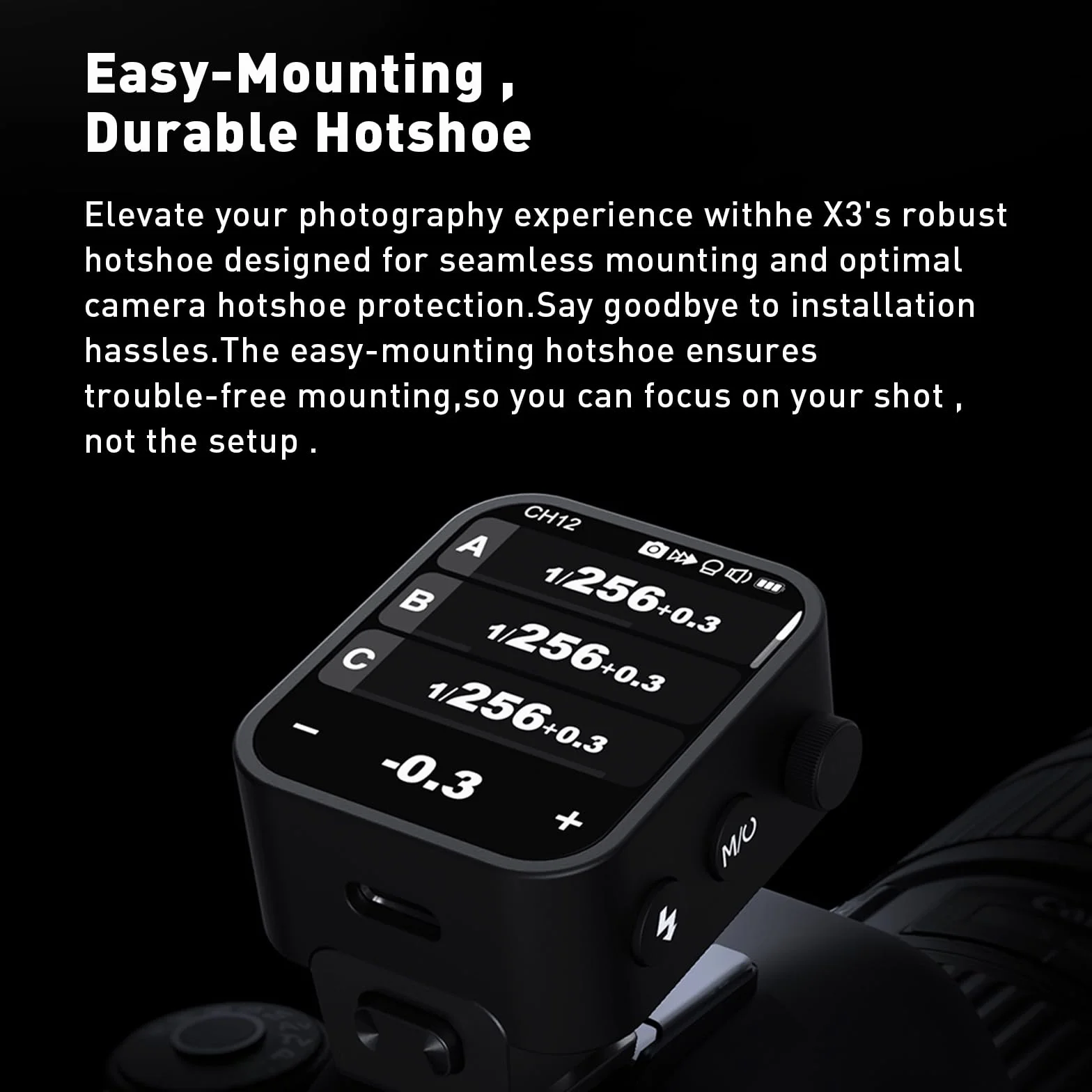 Godox X3-S Flash Trigger 2,4 GHz senza fili Schermo OLED Tipo C Sony