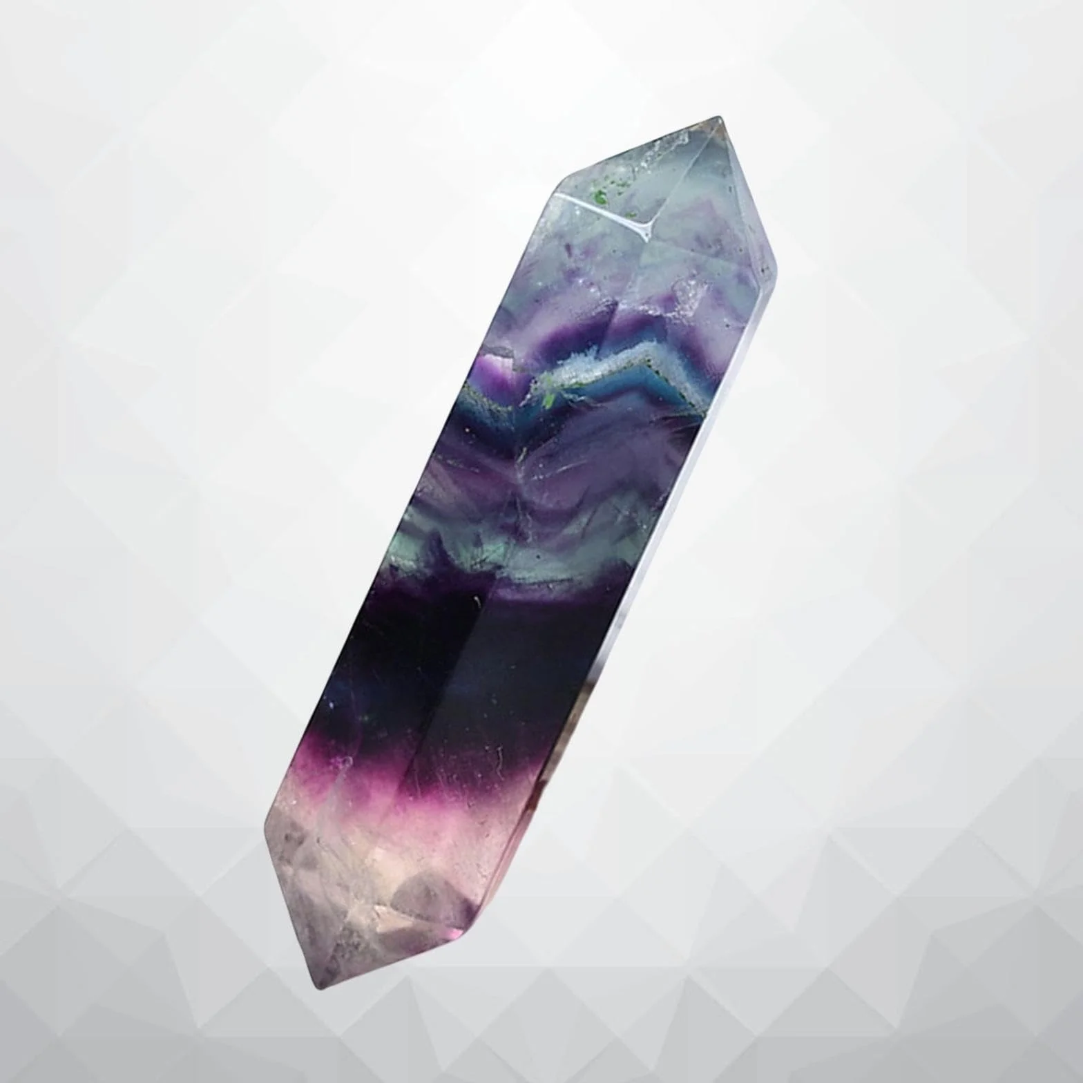 Cristallo di Fluorite Arcobaleno lucidato in Pietra di Quarzo Naturale, Regalo Esagonale, Prestazioni, amplificazione energetica, Ufficio a casa, Cristalli Pietra Quarzo Naturale lucidato,