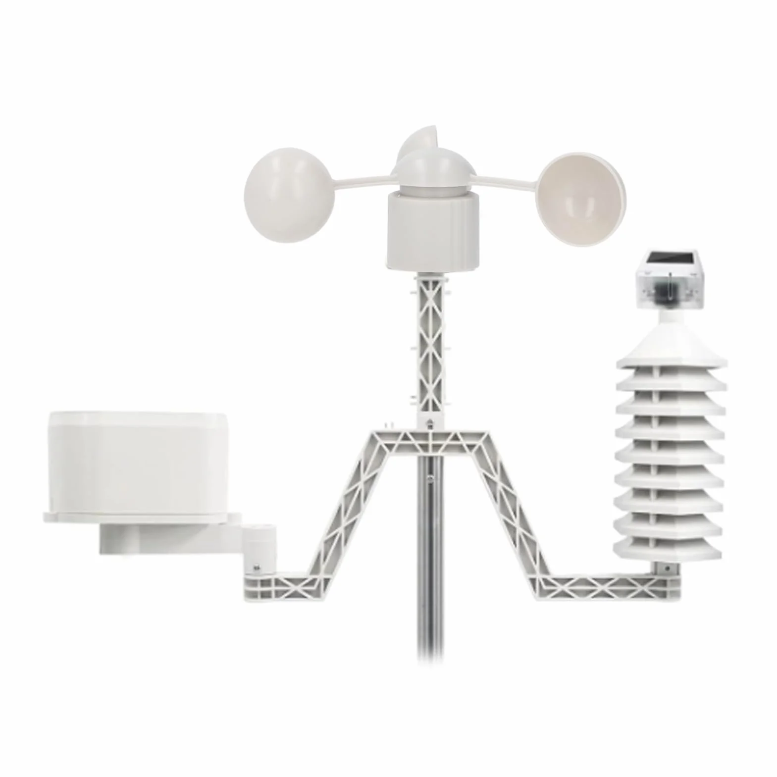 Kit Misuratore Meteorologico, Anemometro a Tazza con Banderuola, Anemometro Tazza Sensore di Misurazione velocità Tazza Connettore RJ11 3 Tazze Indicatore di Direzione del