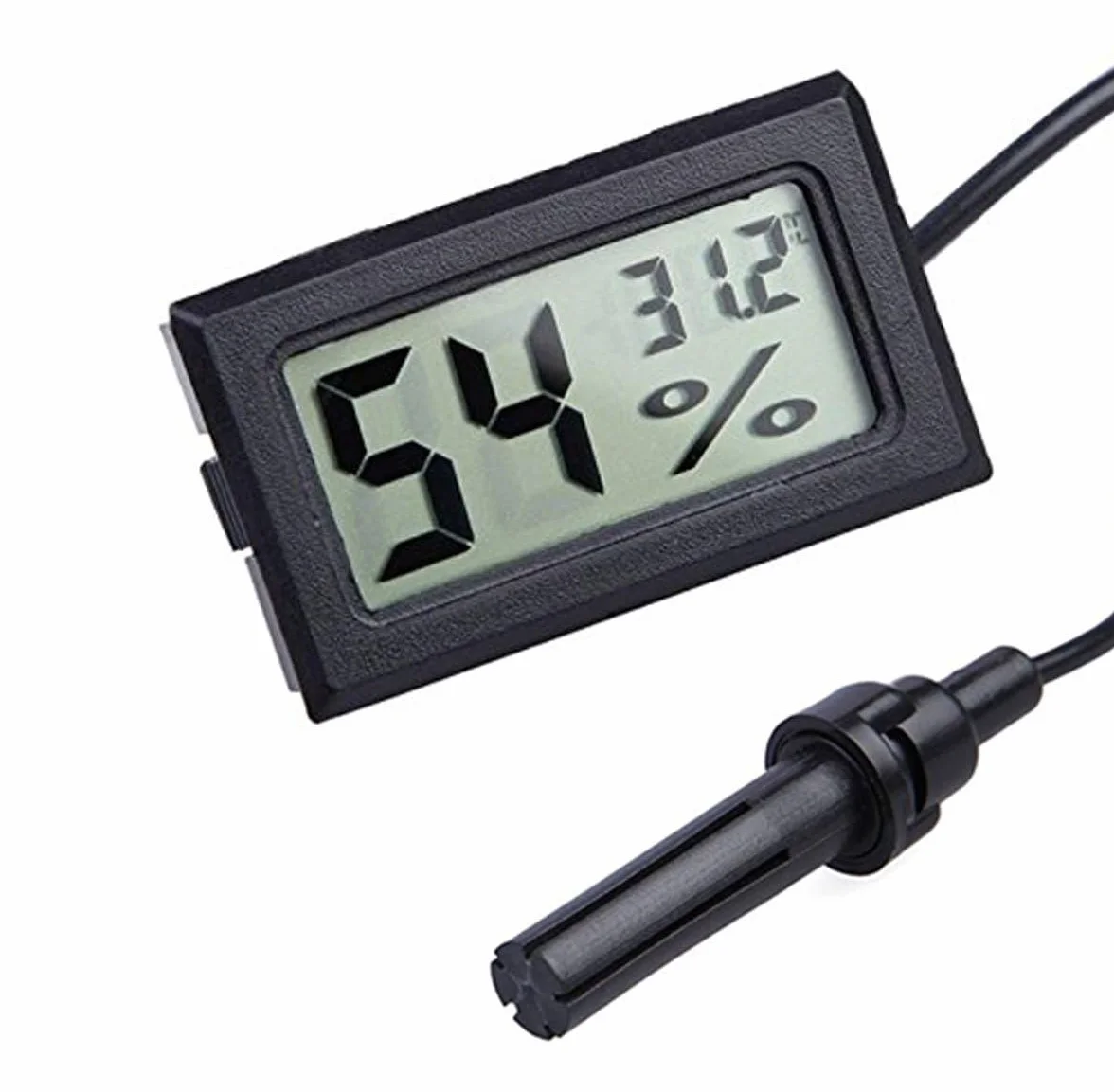 ARCELI 2-in-1 LCD digitale termometro igrometro per incubatore rettili acquario nero