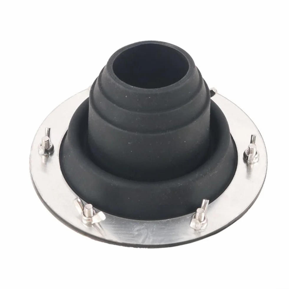 Copertura per foro del camino per esterni, kit lampeggiante affidabile per protezione, adatto per camini da 4,5 a 10 cm (nero)