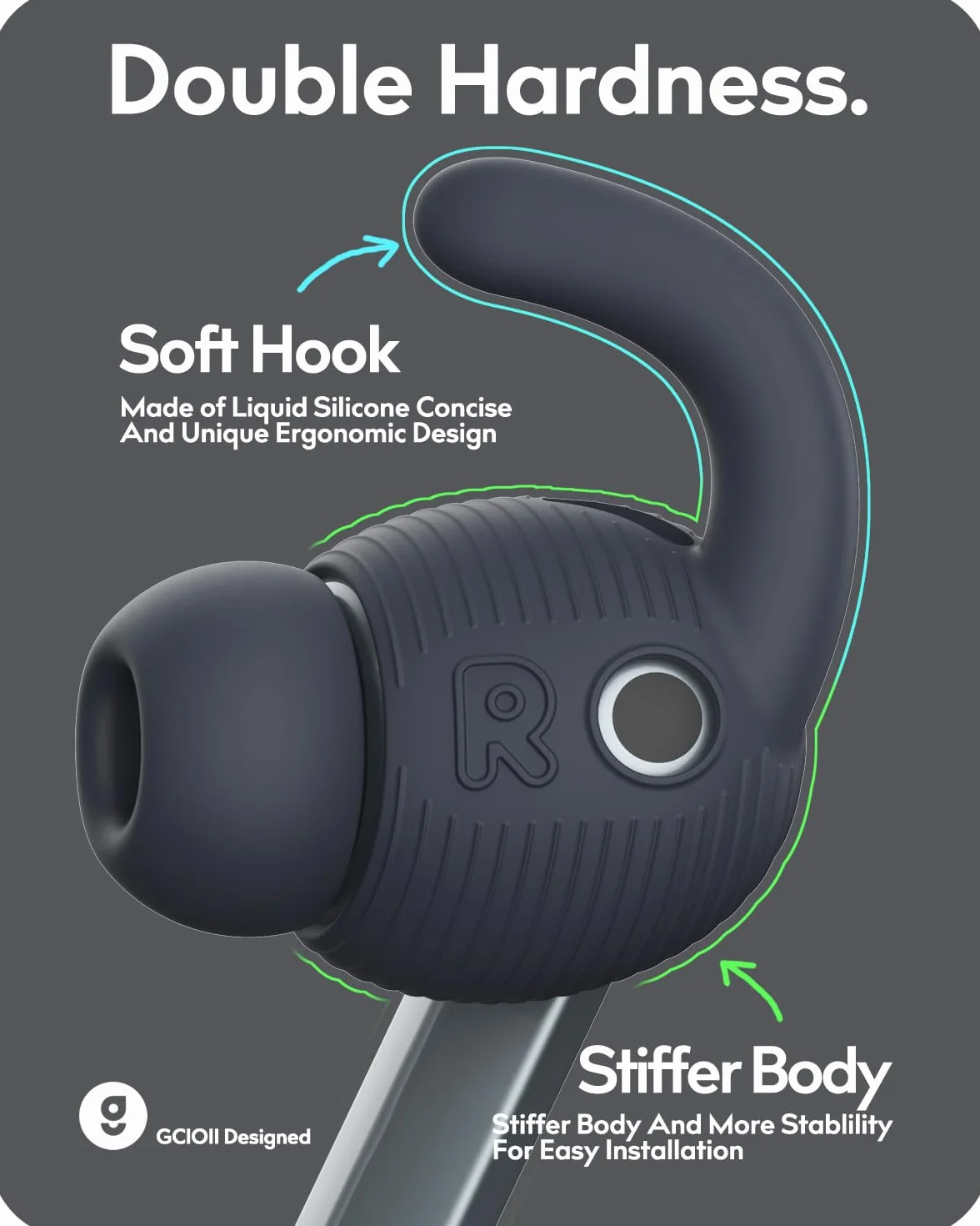 Ganci per Auricolari con Custodia di Stoccaggio per Samsung Galaxy Buds 3 Pro, Antiscivolo, Sportivi