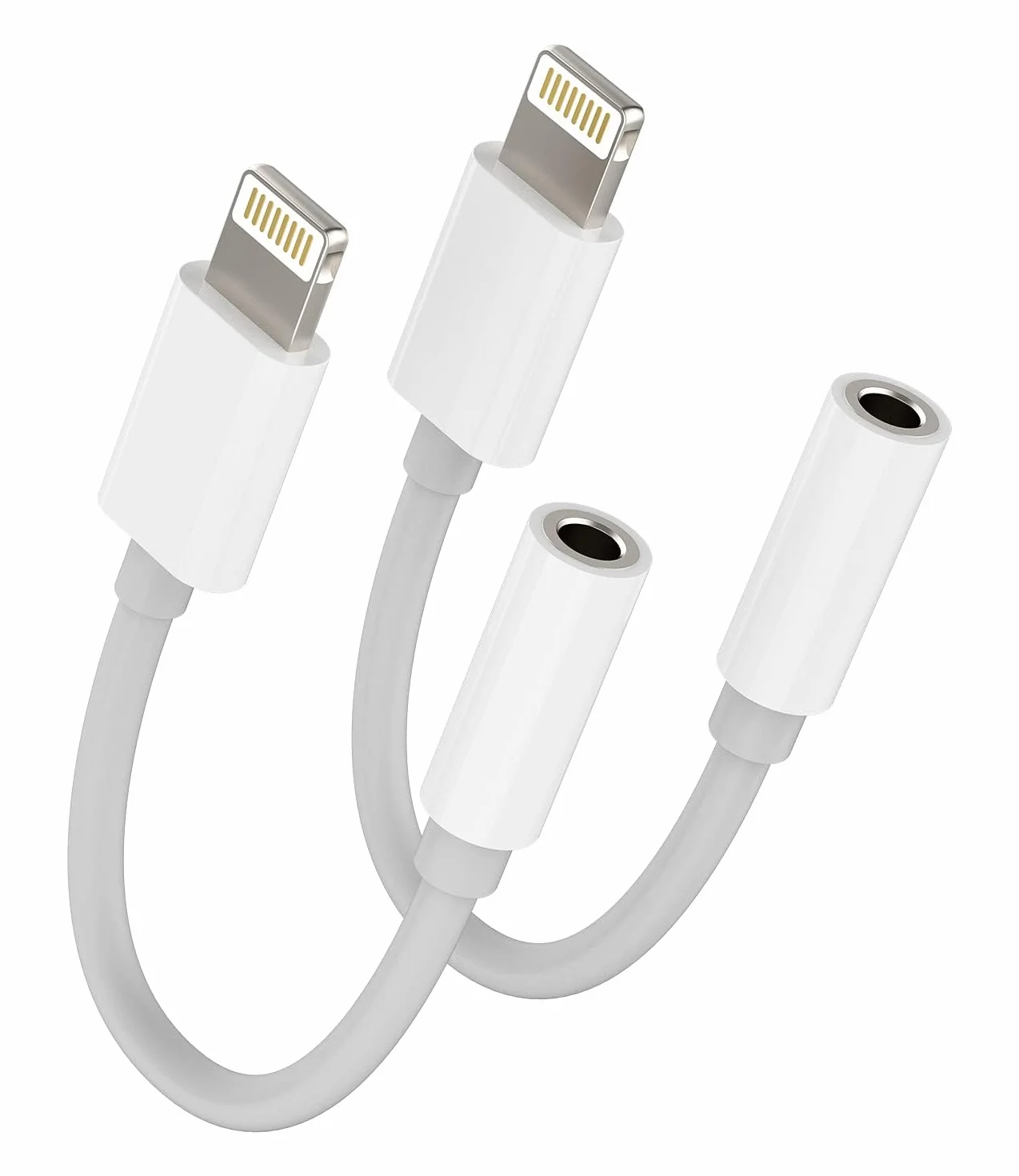 Adattatore Cuffie Apple Cavo Aux Auricolari Lightning Jack 3,5mm Sdoppiatore per iPhone 14 13 12 11 Pro Max Mini 7 8 Plus X SE XS XR iPad Air