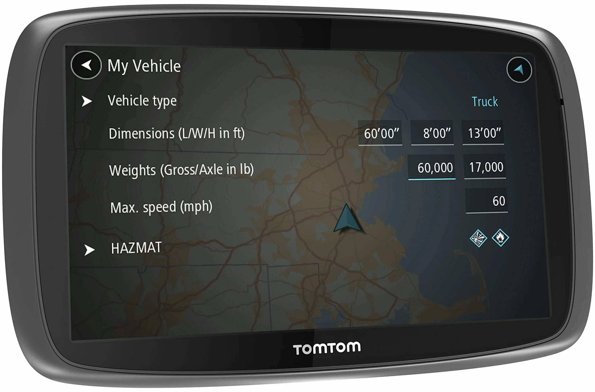 TomTom Trucker 6000 GPS per Camion, Nero/Antracite