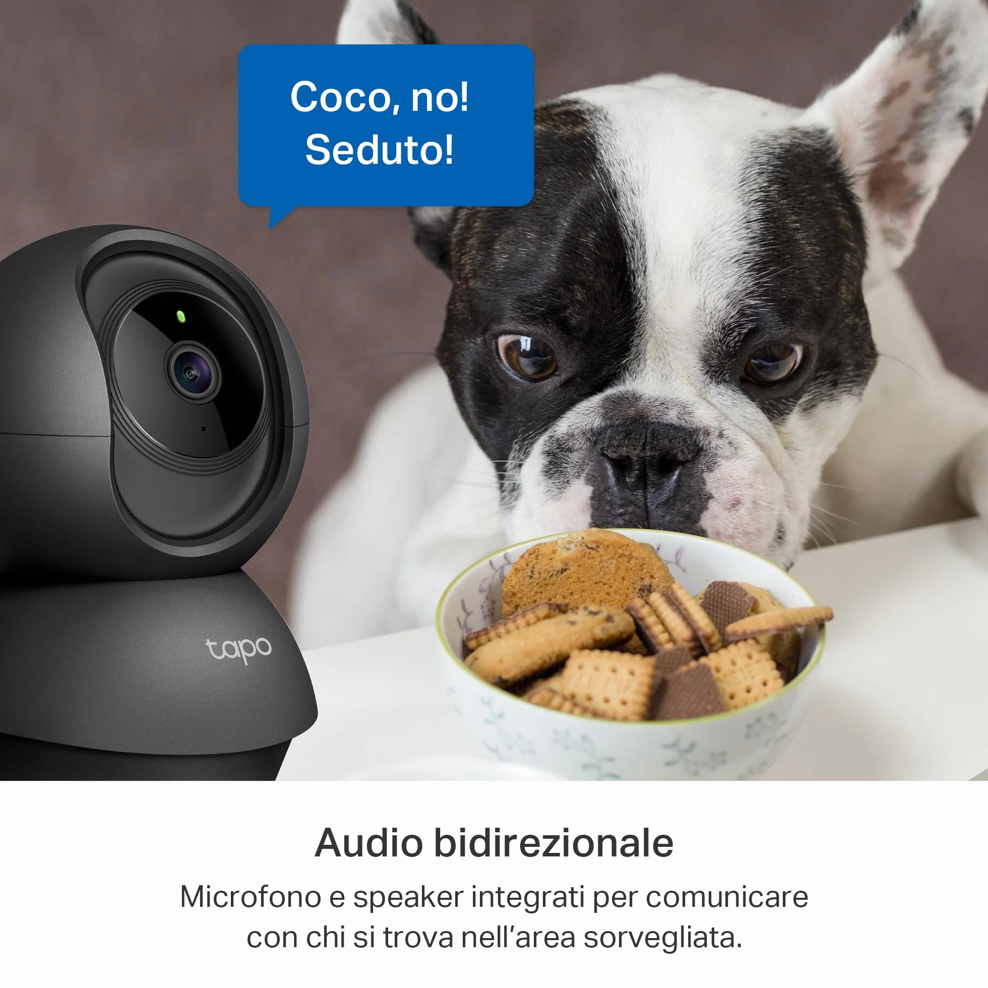 Tapo C211 Telecamera Wi-Fi Interno 2K 3MP Videocamera Sorveglianza Visione Notturna Alexa Google Assistant