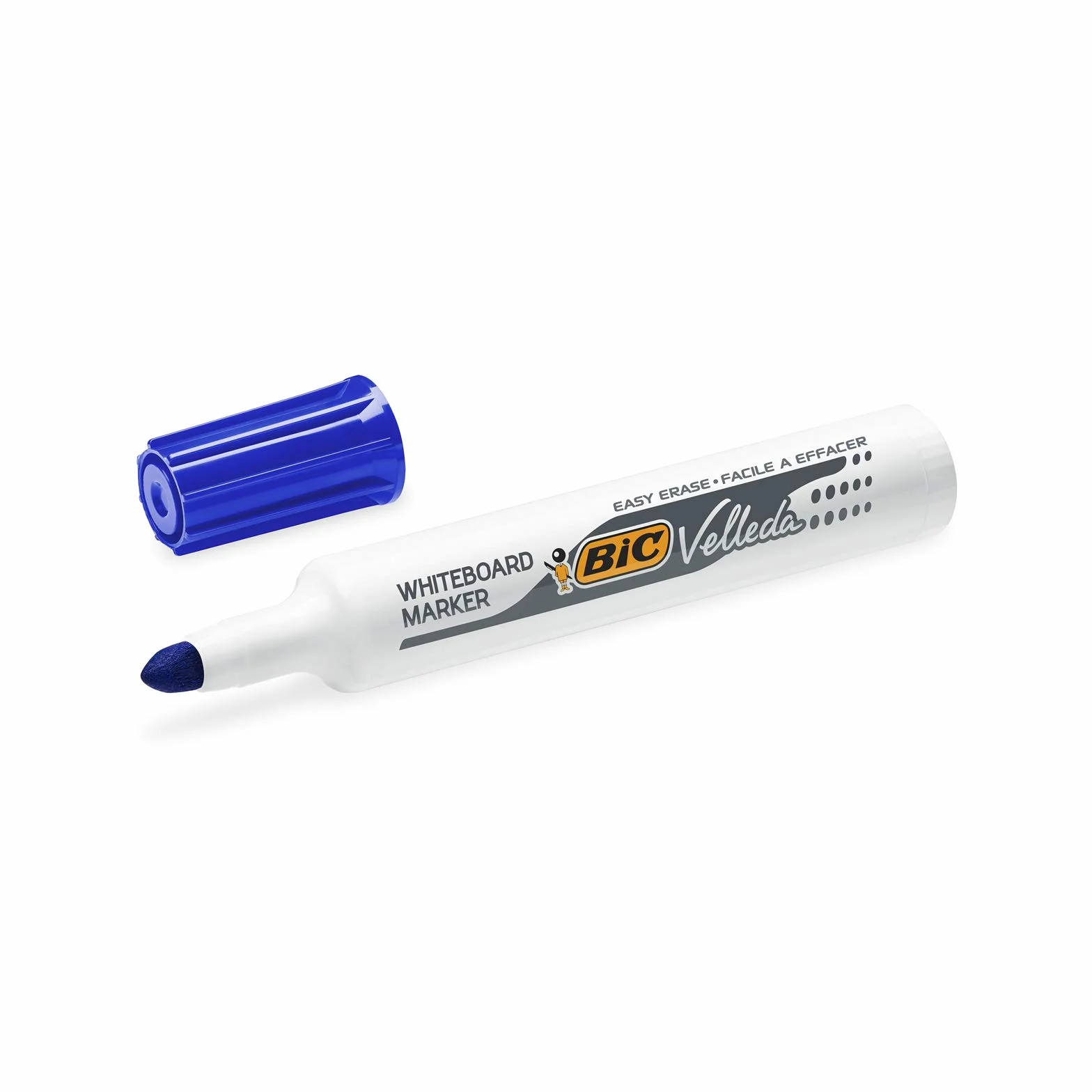 BiC Velleda 1711 Pennarelli per Lavagna Magnetica, Punta a Proiettile, Tratto 1.9 mm, 4 pezzi, colori assortiti