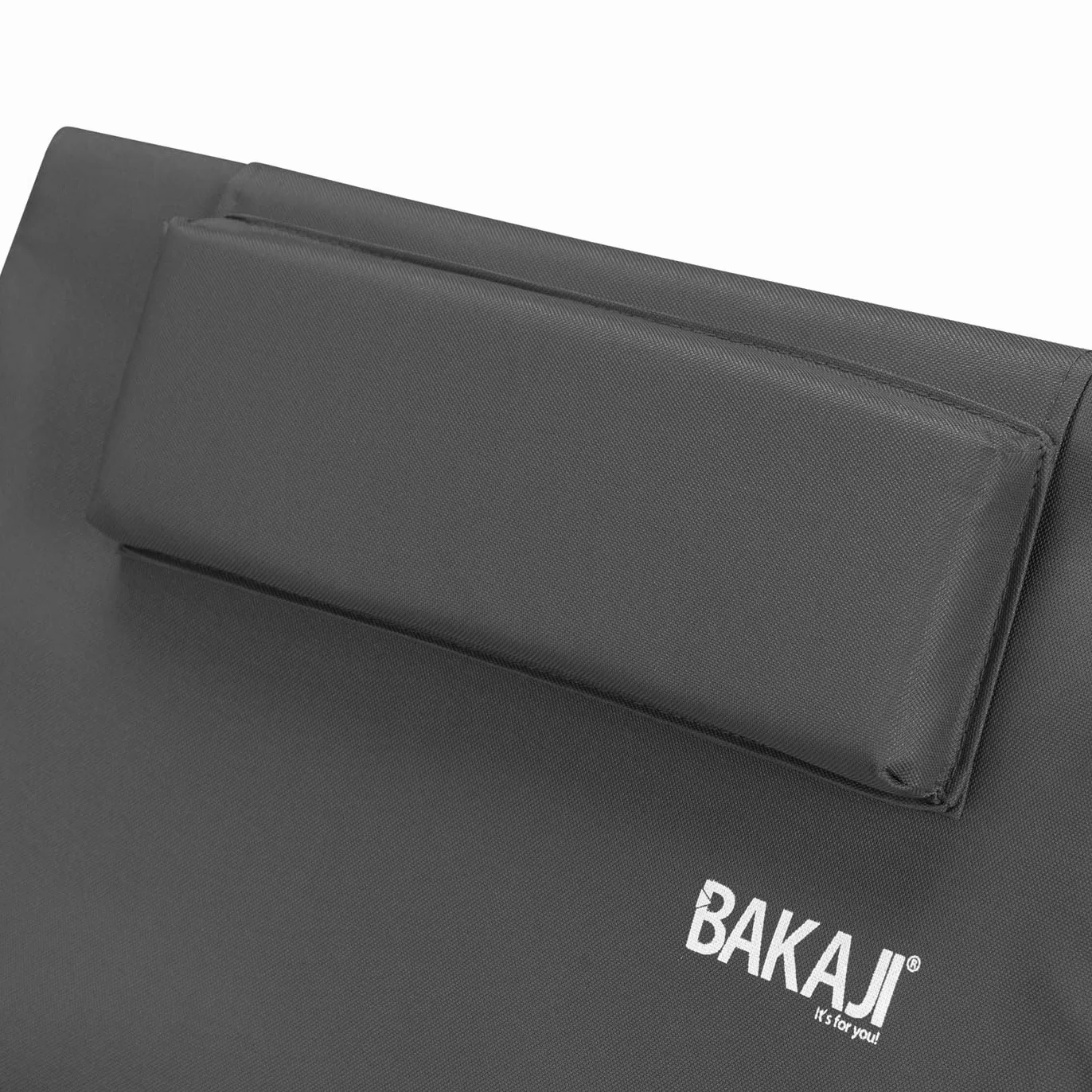 BAKAJI Set 2 Lettini da Spiaggia, Stuoia Materassino Telo Mare Pieghevole Impermeabile e Regolabile fino a 5 Posizioni, Chiusura con Borsa di Trasporto, Supporto Seduta Schienale Imbottito (Grigio)