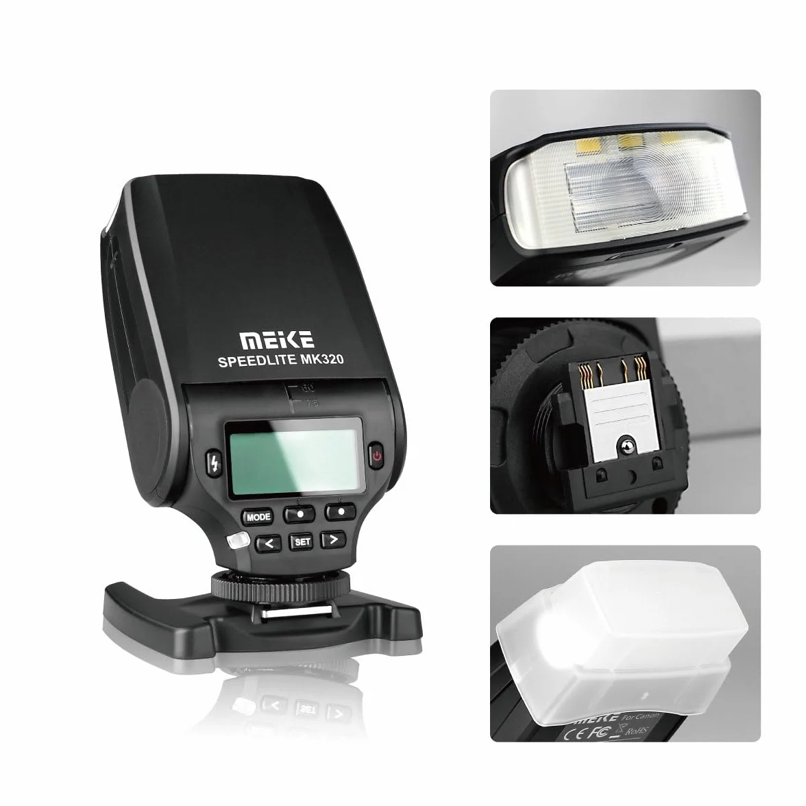 Meike MK-320S Mini TTL Speedlite Flash for Sony MI Hot Shoe A7 A7II NEX6 A6000 A6300 A6500