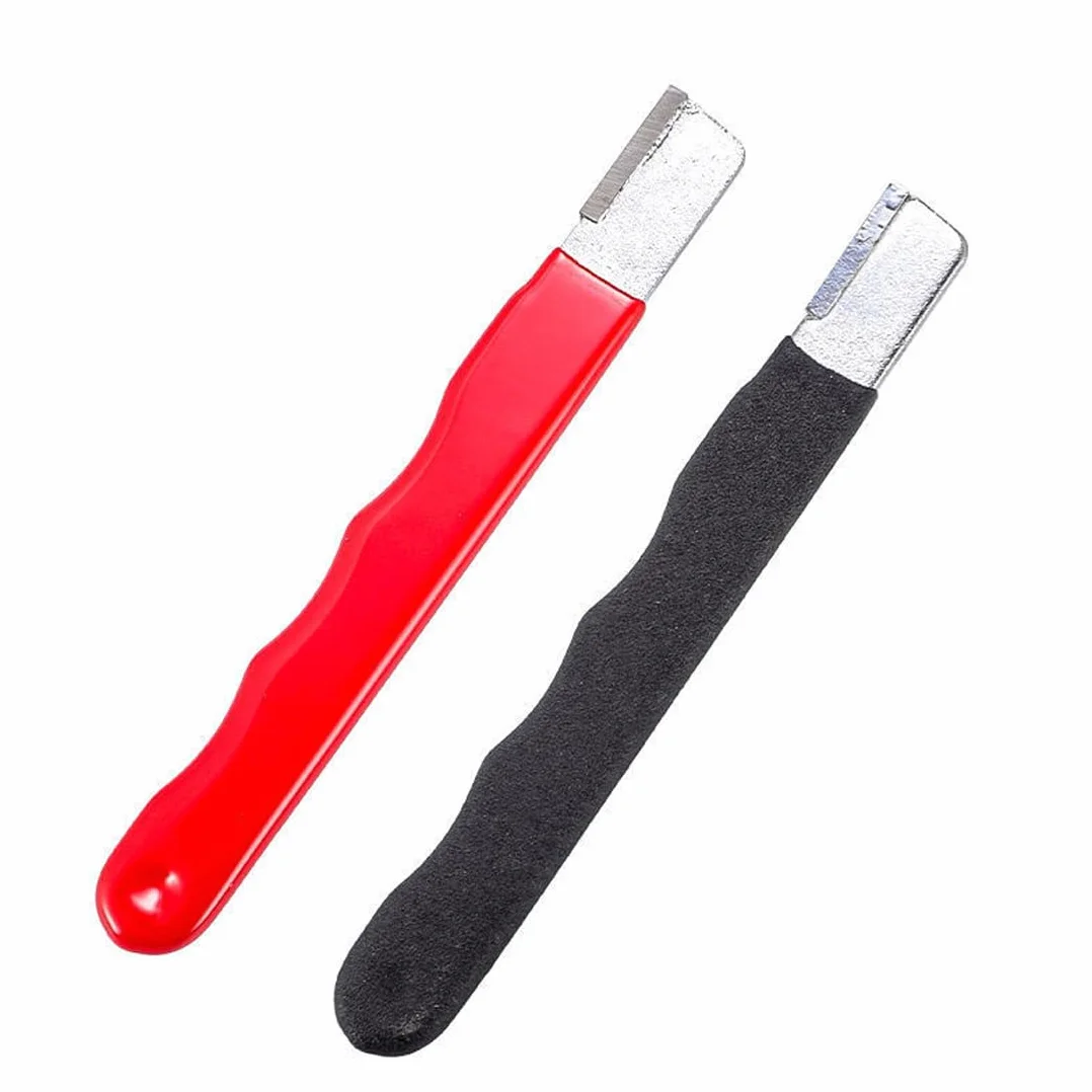 NHQZ 2 pezzi Affilacoltelli per attrezzi Piccolo affilacoltelli attrezzi da giardinaggio Affilatore Tascabile per Attrezzi da Giardino con Design Universale Veloce