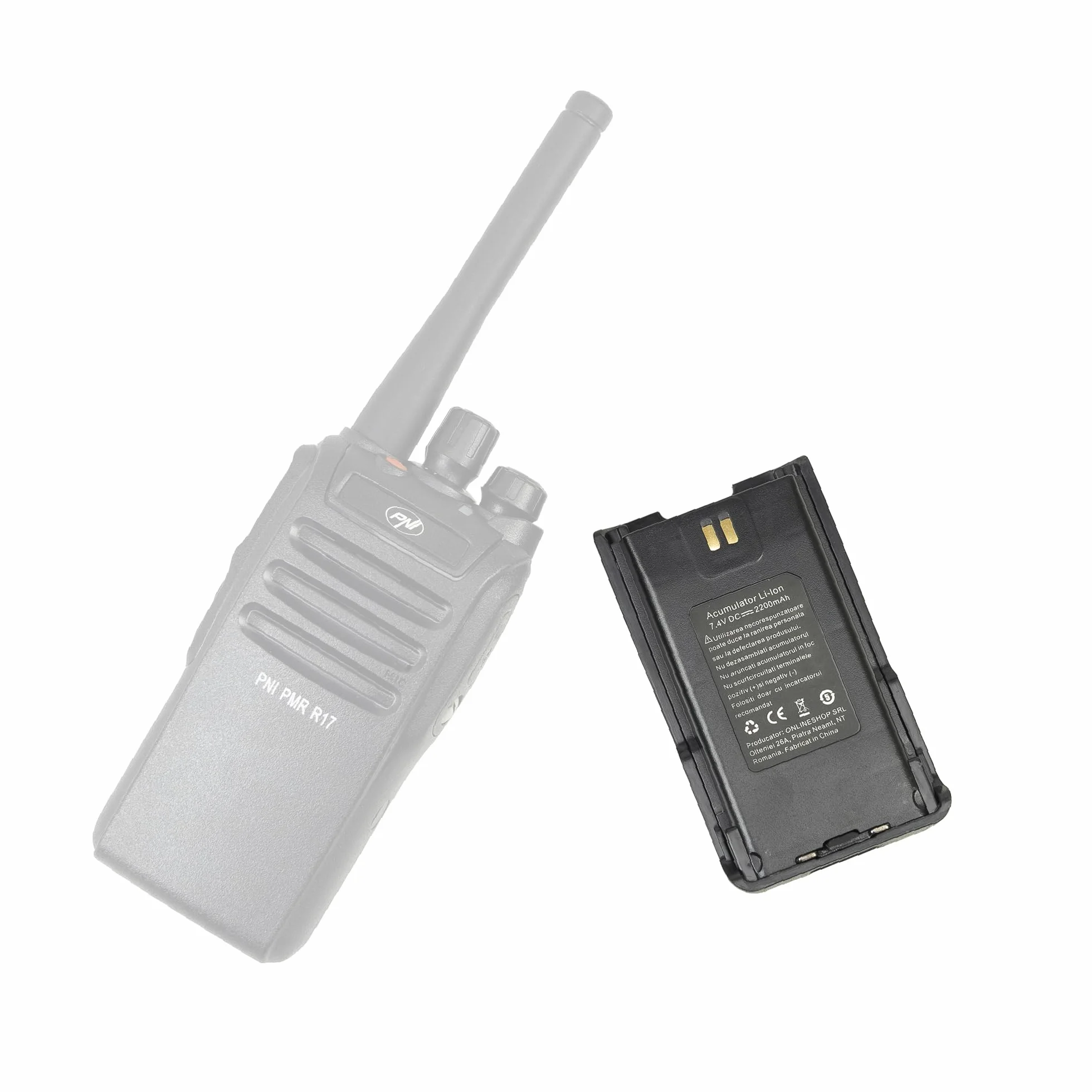 Bateria PNI PB-R17 do PNI PMR R17 Stacja Radiowa, Litowo-jonowa, 2200mAh, 7.4V