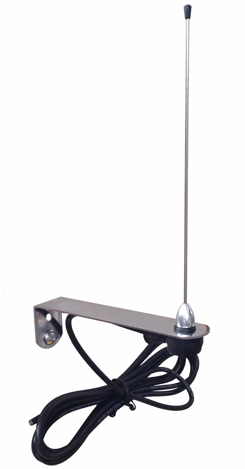Antenna esterna universale per automatismo cancello 433 868 Mhz, acciaio inox