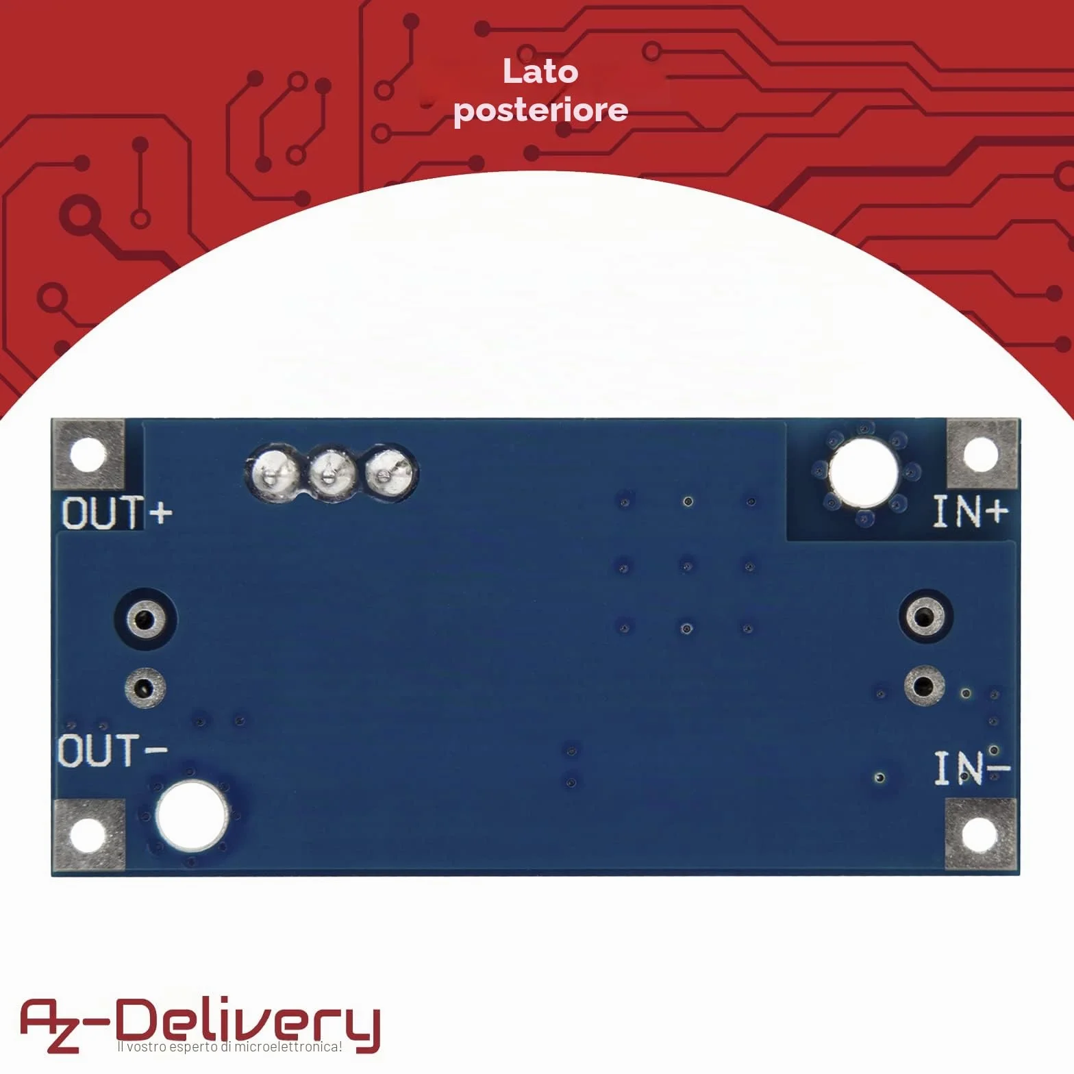 AZDelivery LM2596S Modulo Convertitore DC-DC Regolabile Step Down compatibile con Arduino