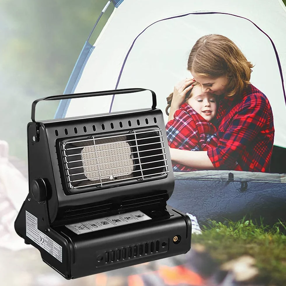 Yinleader Stufa a gas in ceramica 1,3 kW nero per esterni