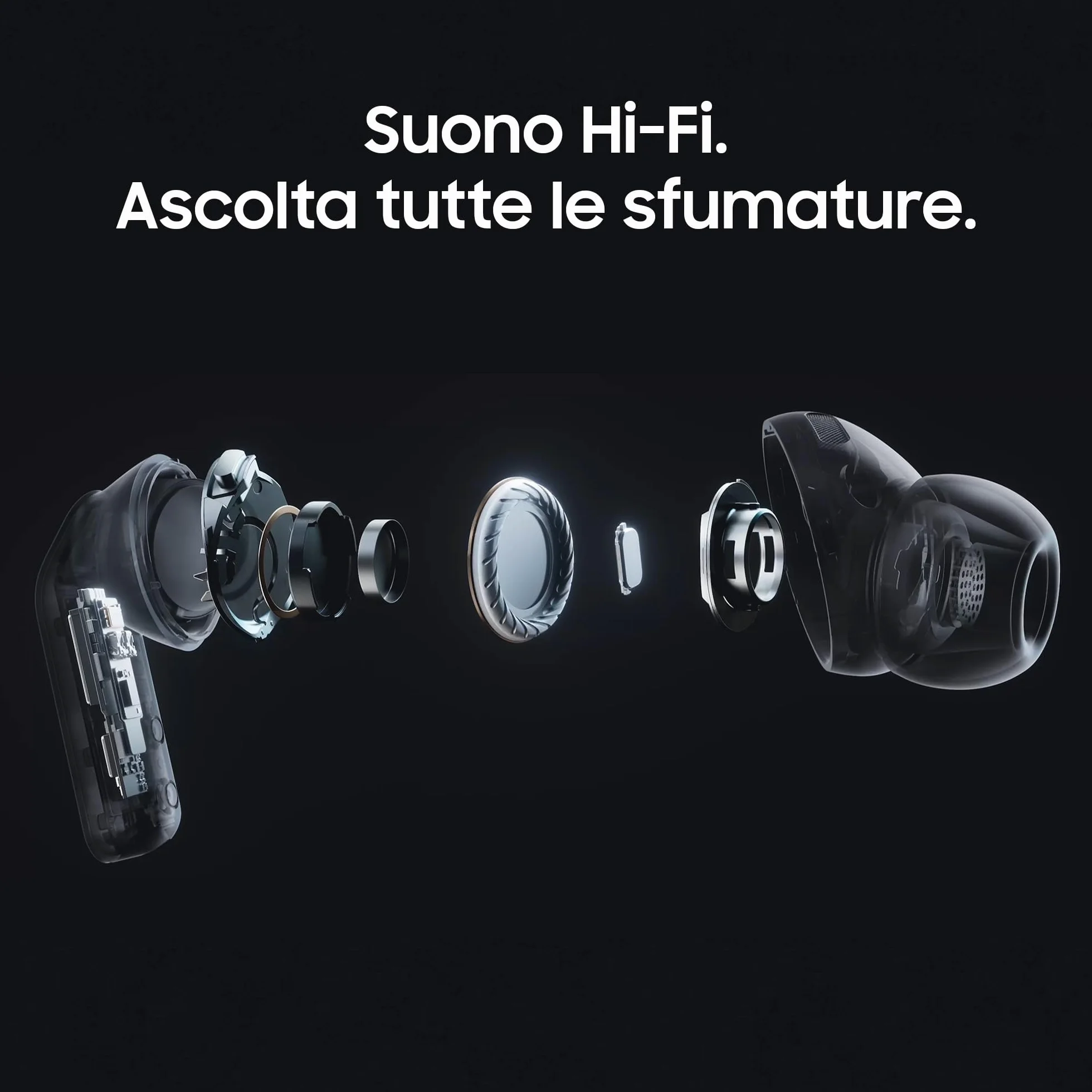 Samsung Galaxy Buds4 Pro Black, Altoparlante a 2 Vie, Doppio Amplificatore, Chiamate Cristalline, Audio 360°, ANC Migliorata, Controllo Adattivo Rumore, Galaxy AI con Comandi Vocali