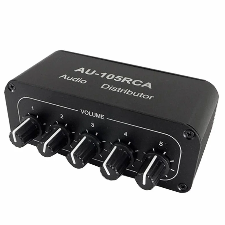 Stereo Audio Distributore Mixer 1 Ingresso 5 Uscita per Amplificatore Attivo
