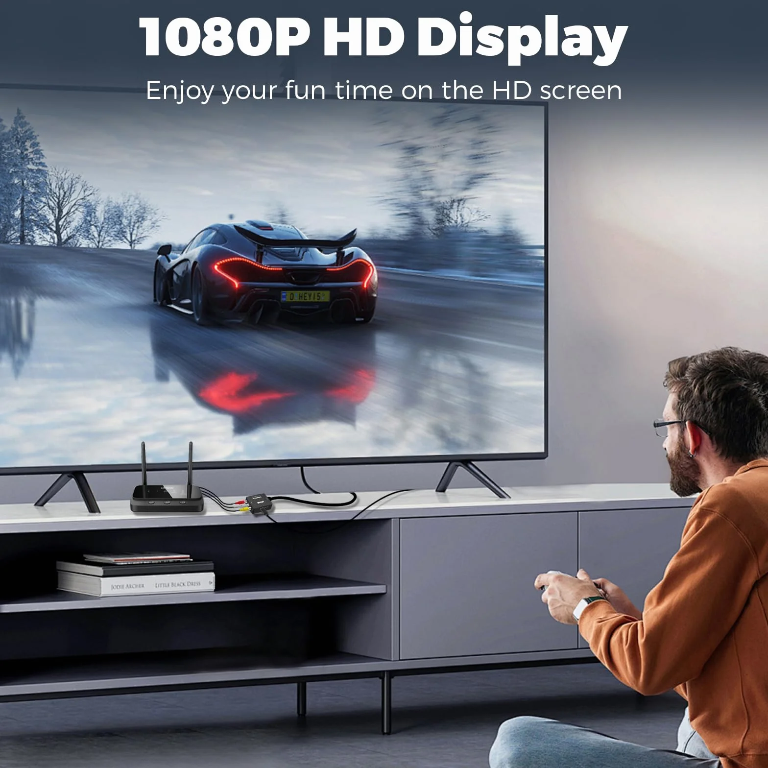 Convertitore da RCA a HDMI, Adattatore AV a HDMI, 1080P, PAL/NTSC, con Cavo USB