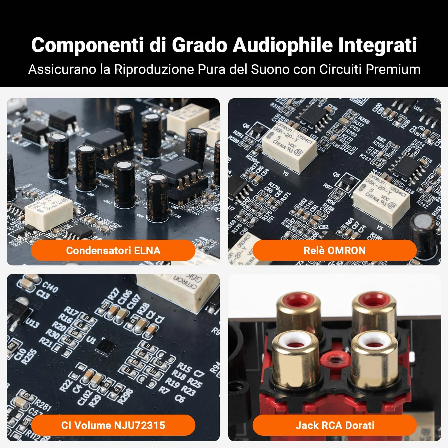 Fosi Audio ZP3 Preamplificatore Bilanciato, 2 Ingressi RCA e XLR, Uscite RCA/XLR e SUB, Preamp Stereo 2.0/2.1 con HPF e Controllo di Tono