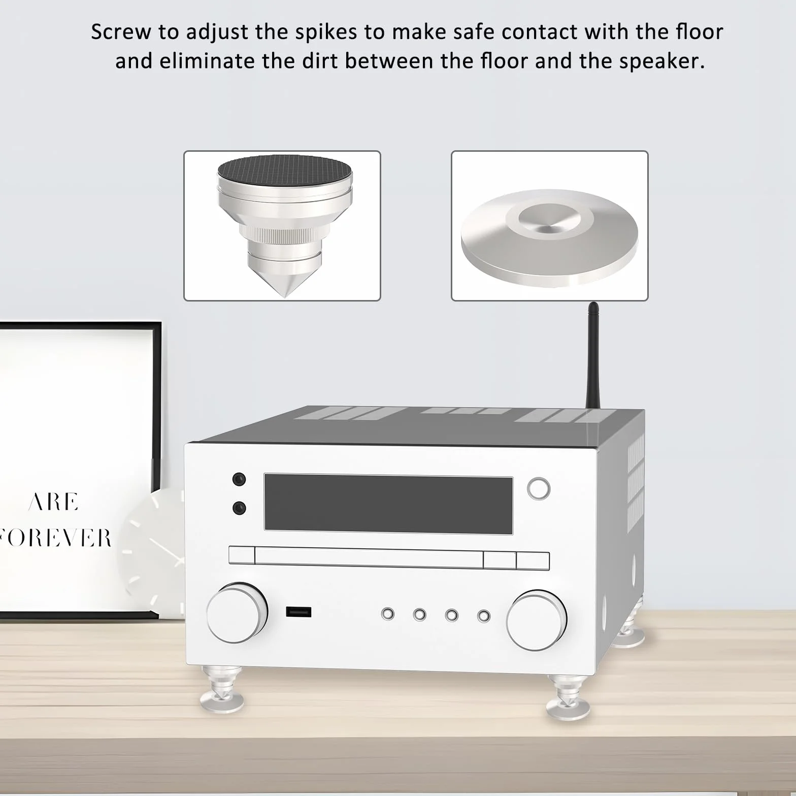 Puntale per altoparlante regolabile in acciaio inossidabile per subwoofer audiofilo