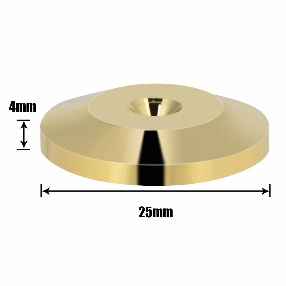 Richer-R Piedini Altoparlante 8 Pezzi 25x4 mm Isolamento Rame Oro