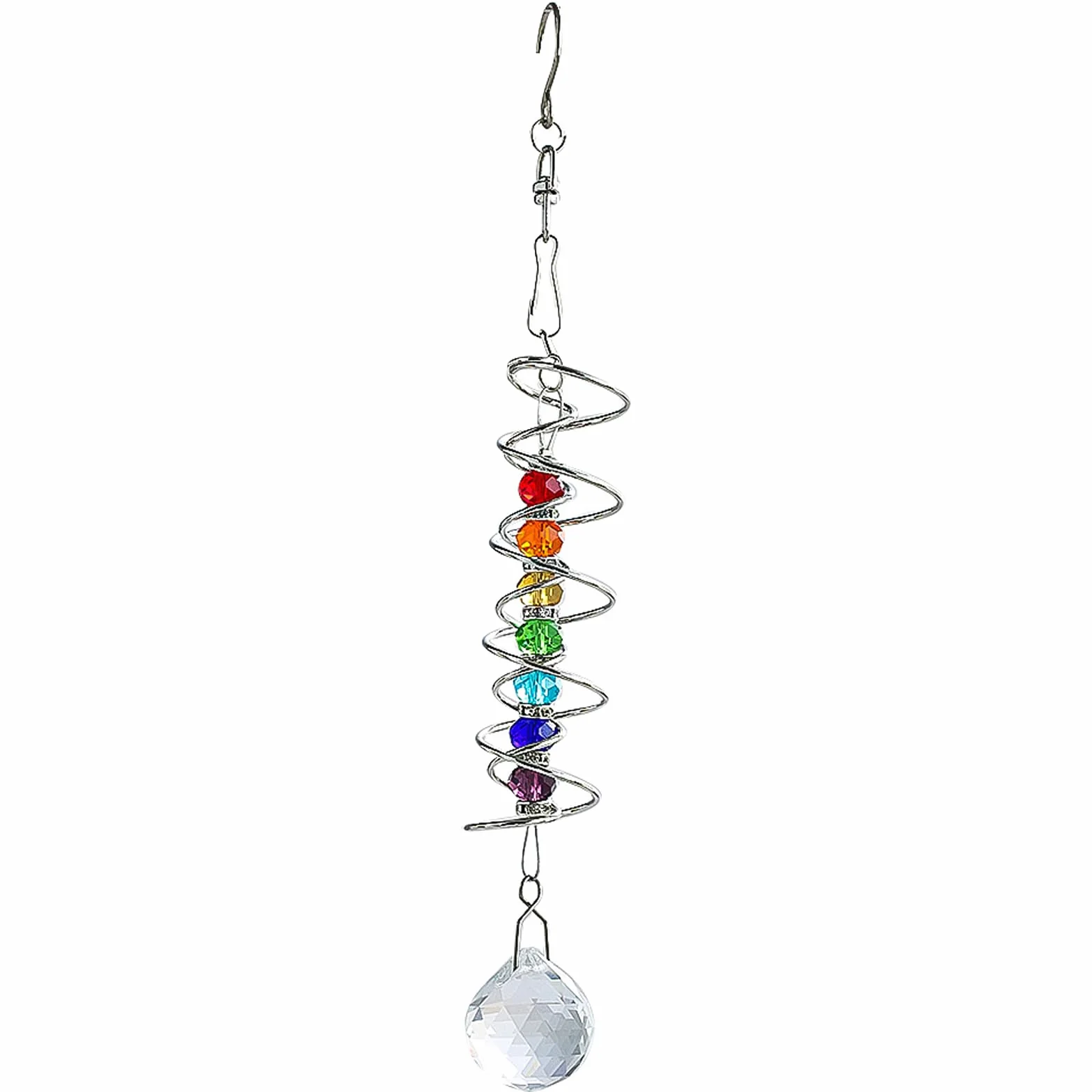 Acchiappasole Cristallo, Acchiappa Sole con Doppia Spirale, Cristalli Acchiappasole da Appendere, Sun Catcher Garden Decor, per Interni, Giardini Domestici, Auto Decorazioni da Appendere