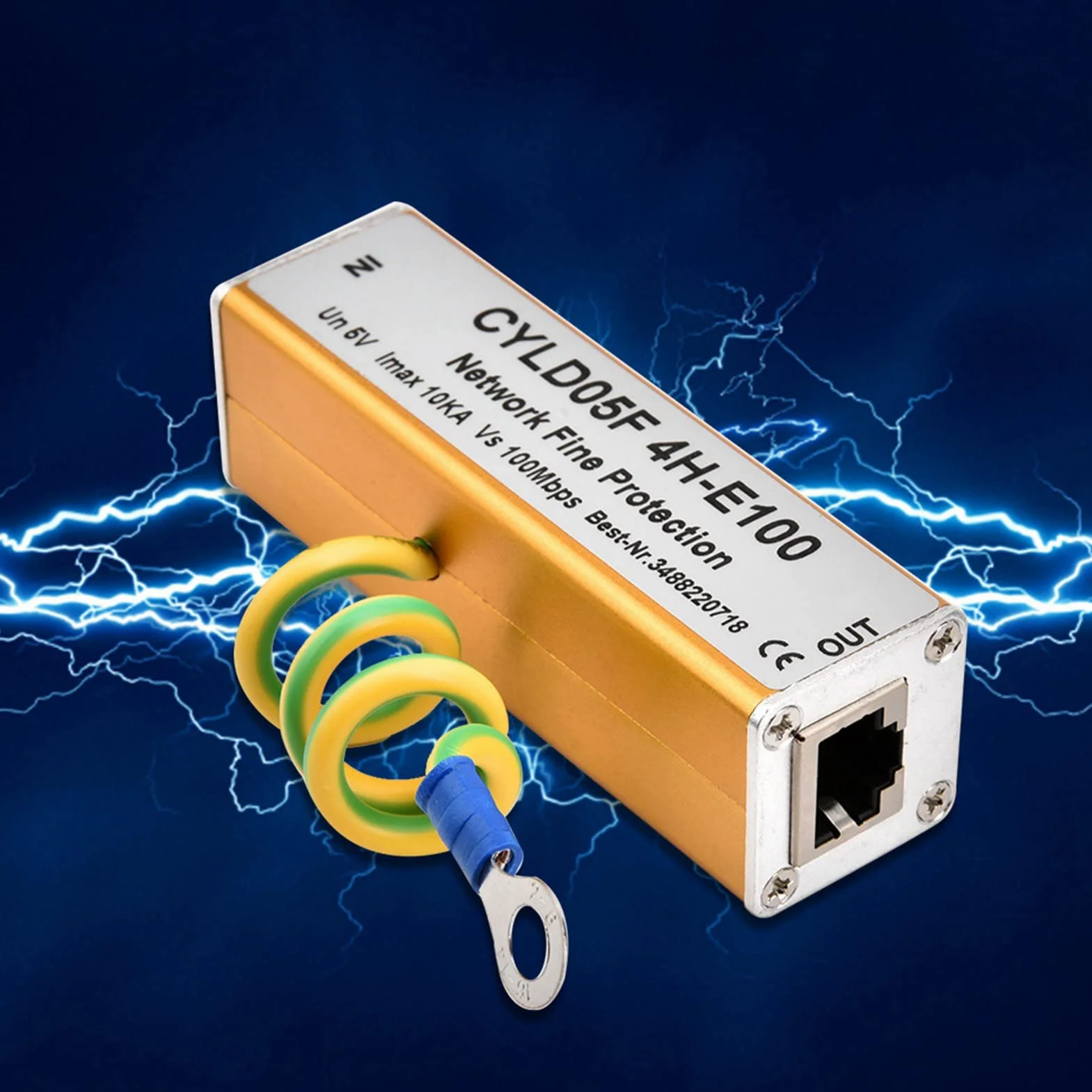 Protezione Contro le Sovratensioni di Rete Ethernet, Adattatore RJ45 RJ11 Parafulmini 5V, Soppressore di Fulmini