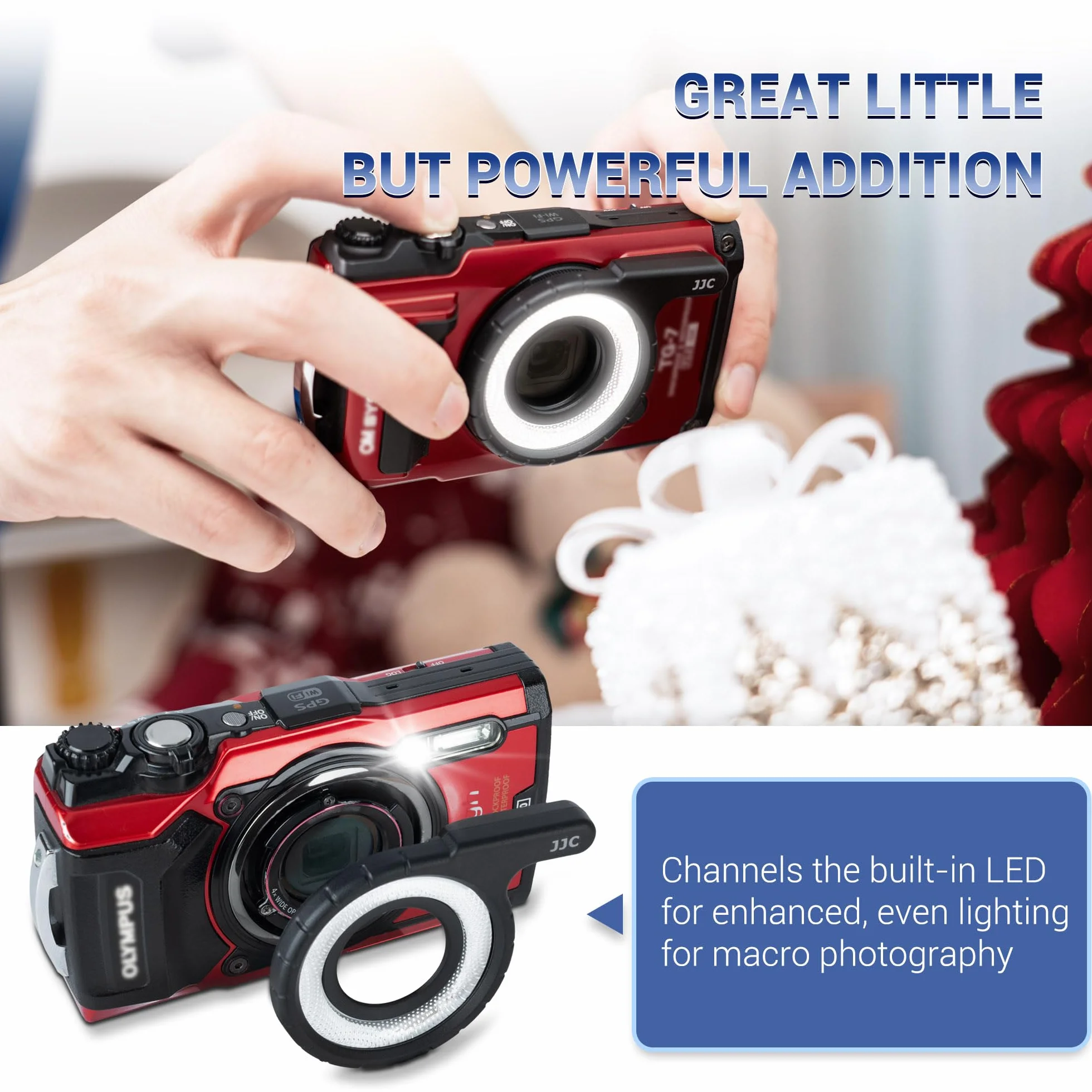 JJC Anello guida luce a LED macro per fotocamere Olympus TG