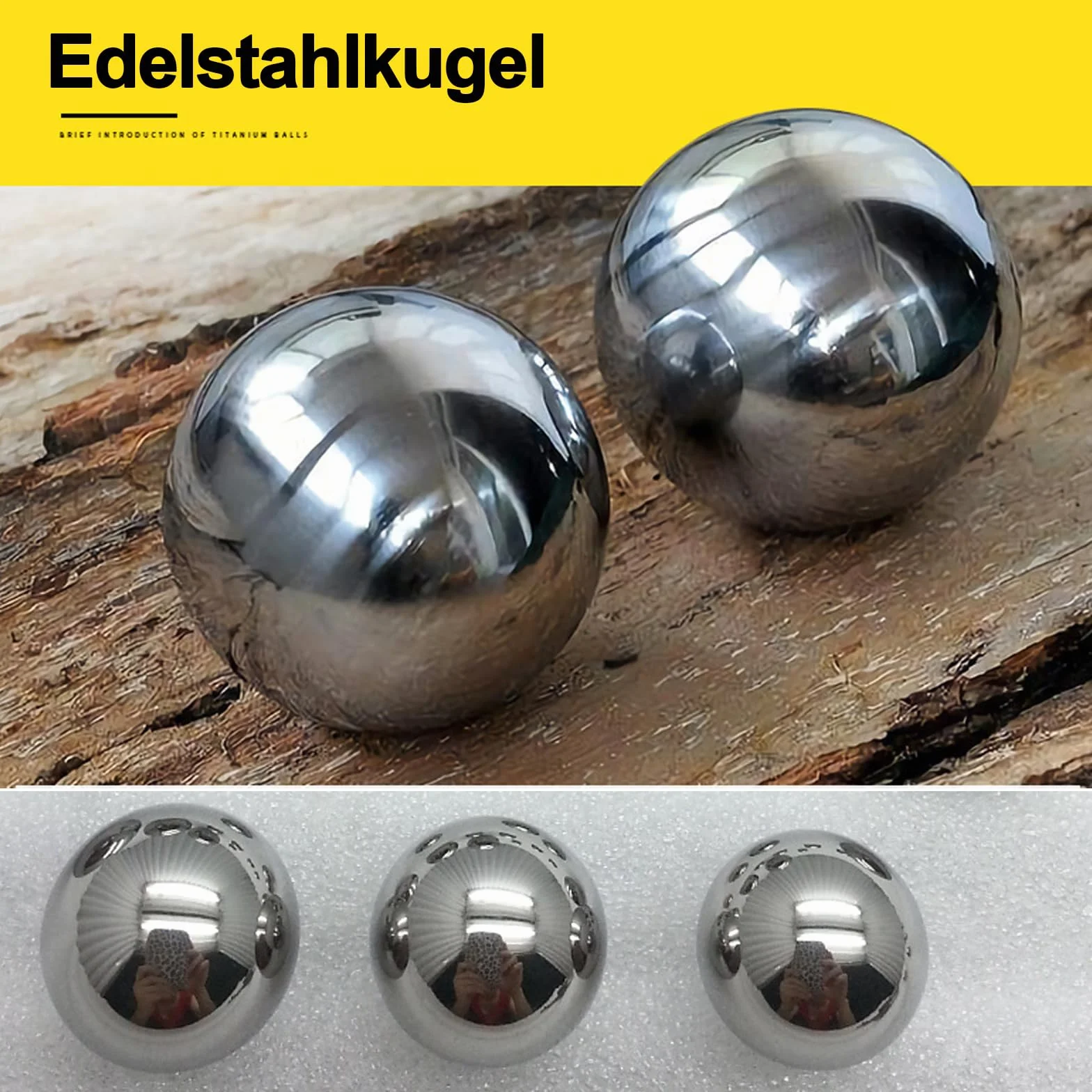 Sfera in acciaio Inossidabile, Sfere Solide Lucidate, Diametro 10 mm, 30 Pezzi