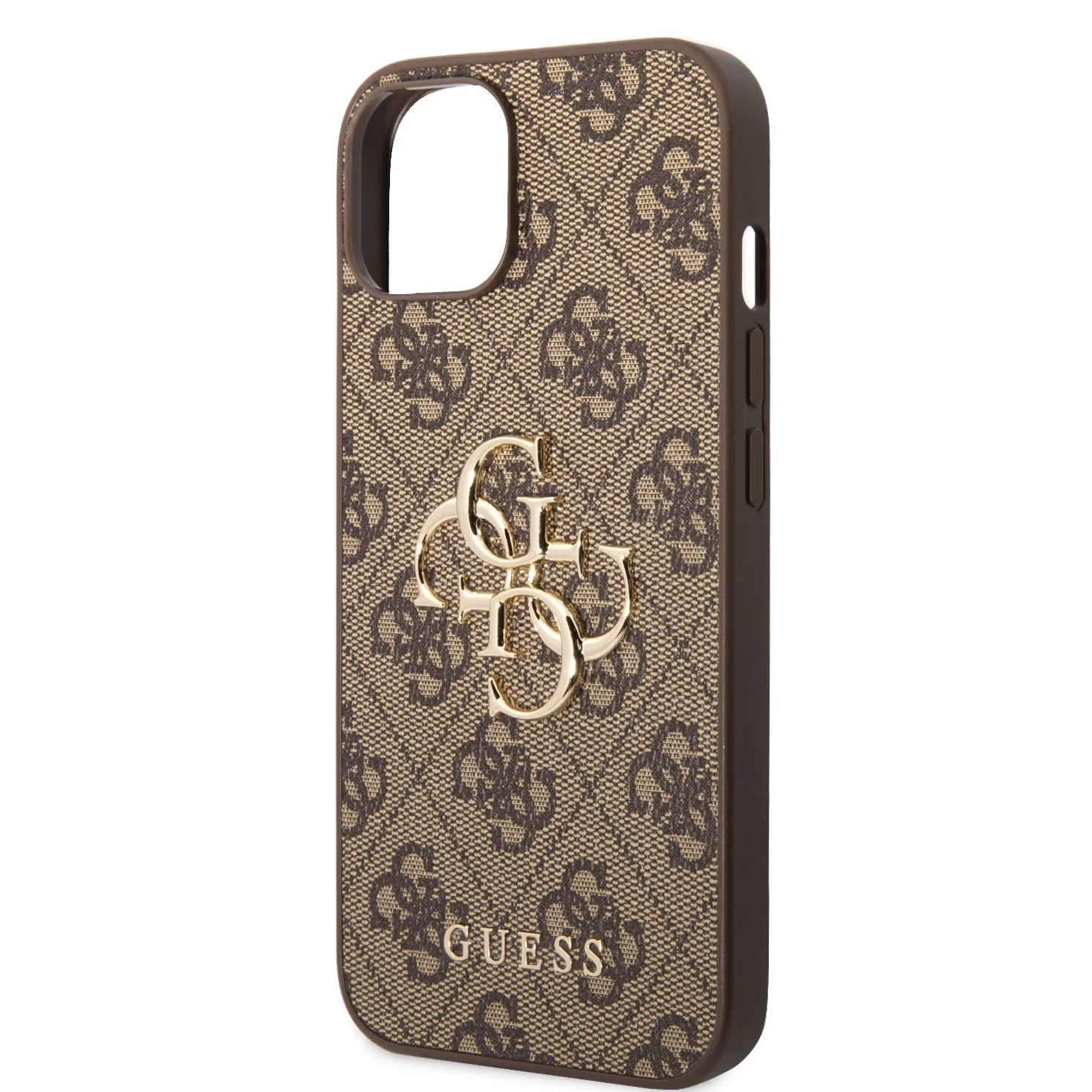 GUESS GUHCP15S4GMGBR Custodia rigida per iPhone 15 6.1", logo Big Metal