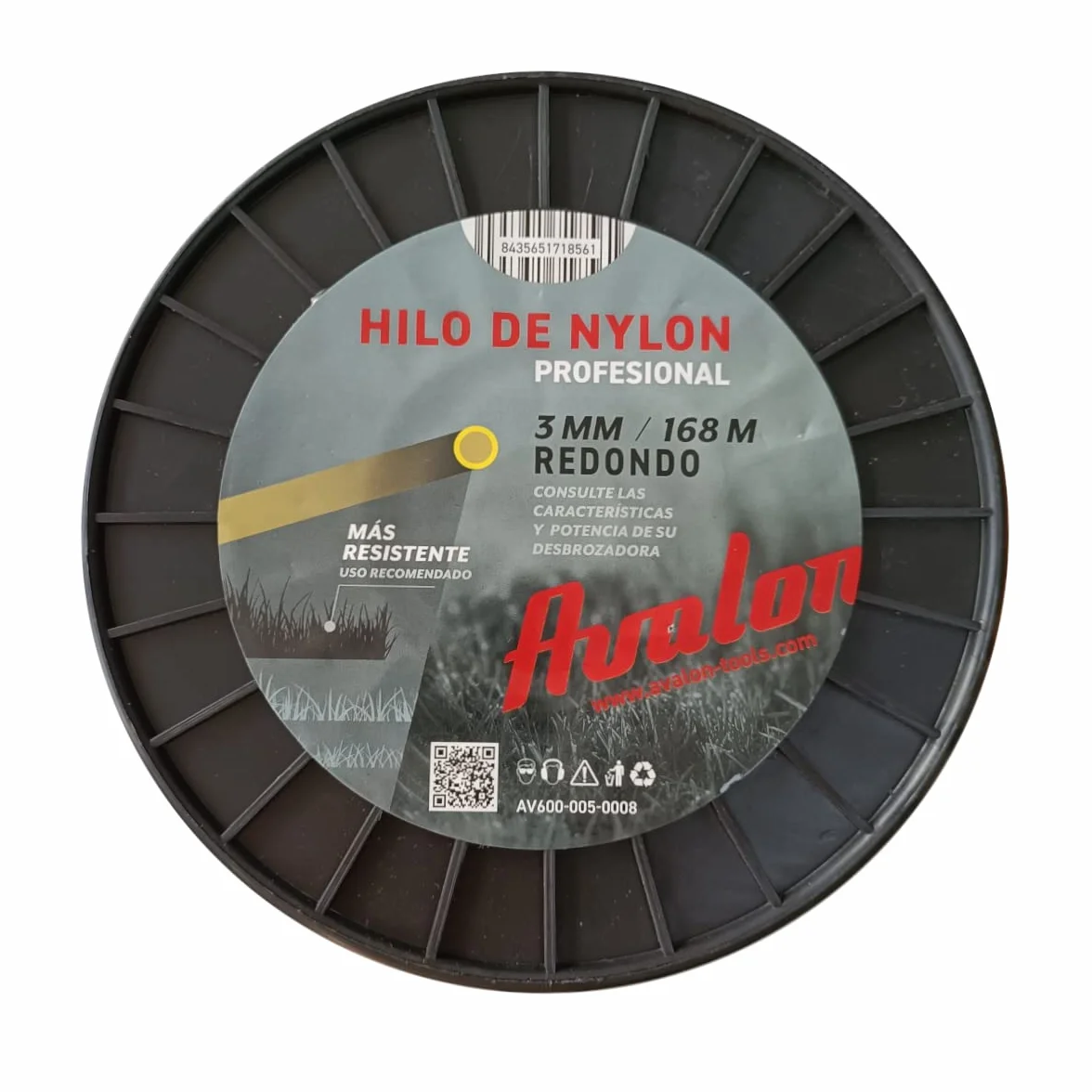 Avalon - Filo Rotondo in Nylon Universale per decespugliatore e Tosaerba (3 mm x 168 m)