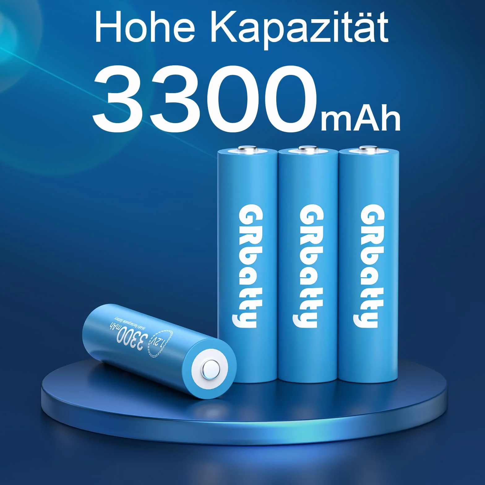 Batterie Ricaricabili AA AAA 3300mAh 1100mAh 1.2V con Caricabatterie LCD 8 Pezzi