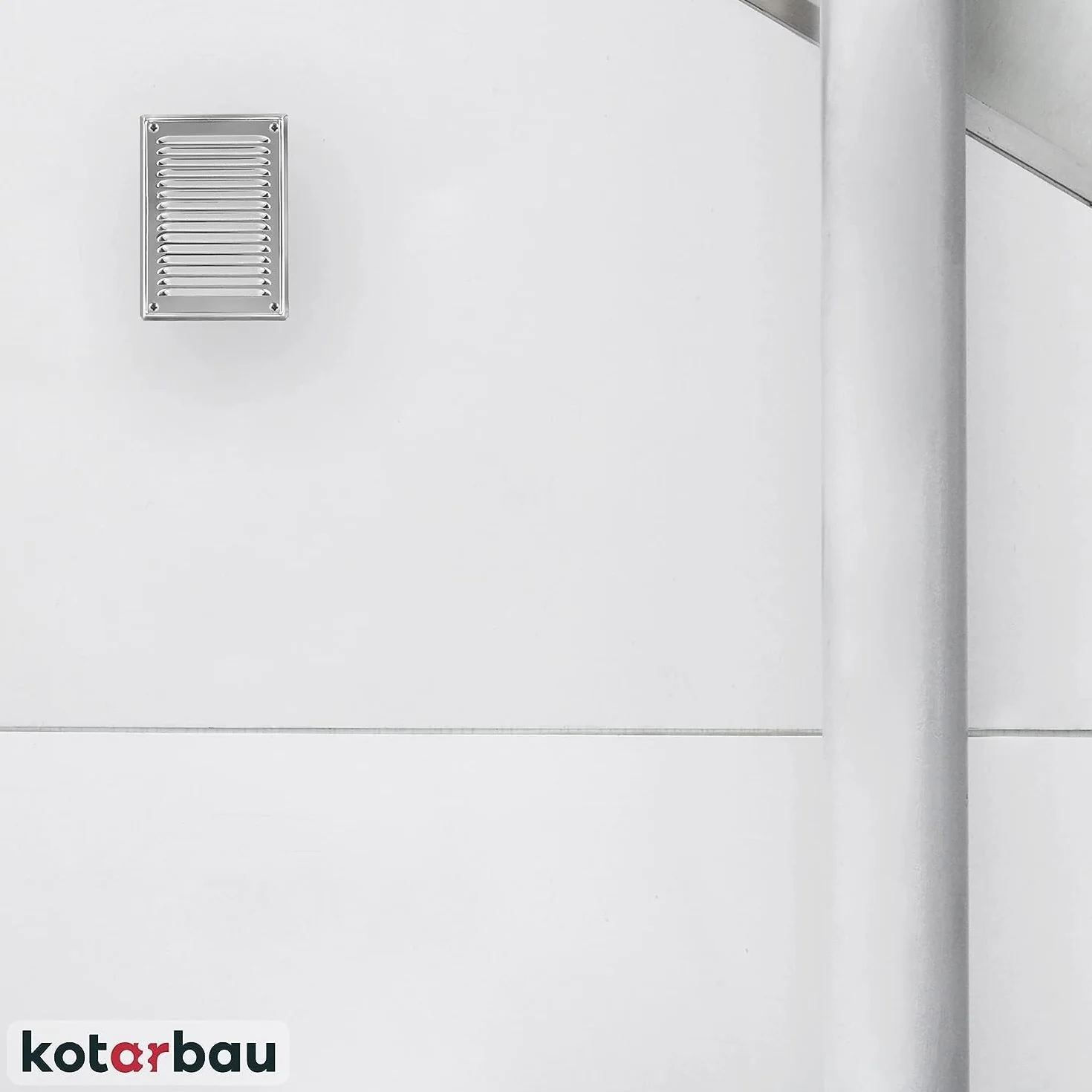 KOTARBAU® Griglia Aerazione Quadrata - Acciaio Inox - 16.5x23 cm - Argento - Griglia Ventilazione - con Rete Anti Insetti - Resistente Alla Corrosione