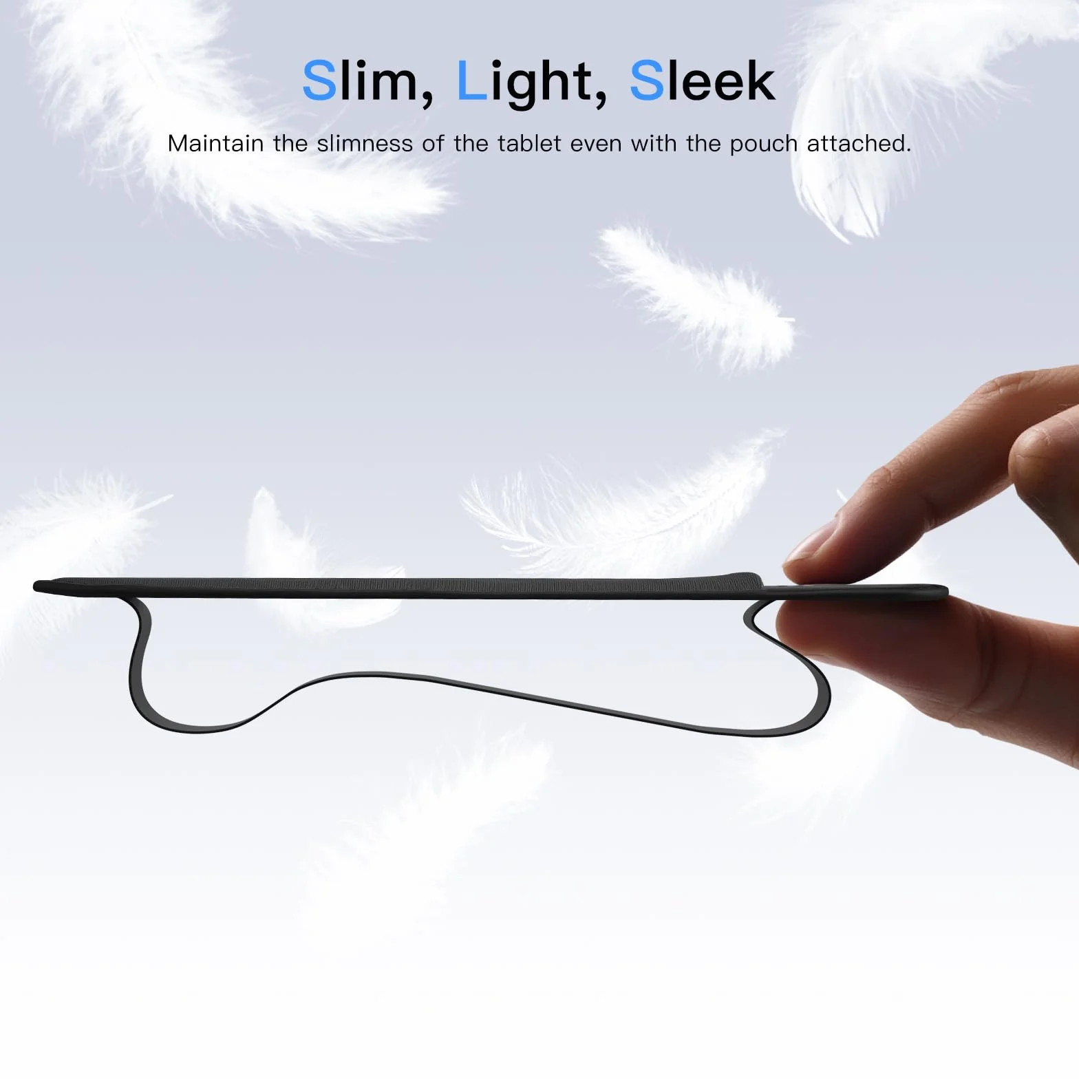 MoKo Custodia per Apple Pencil con Tasca Elastica Staccabile, Porta Matite per iPad, Nero