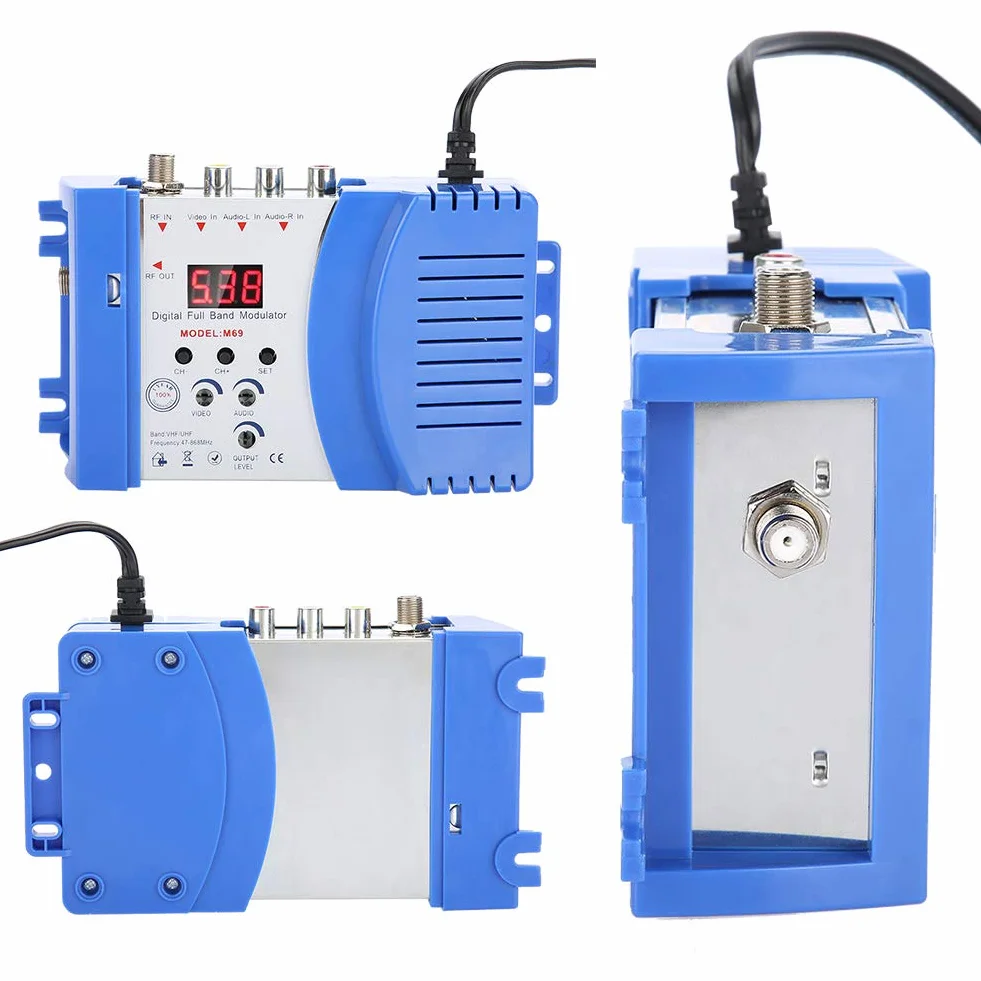 Modulatore RF digitale Convertitore AV a RF VHF UHF per TV