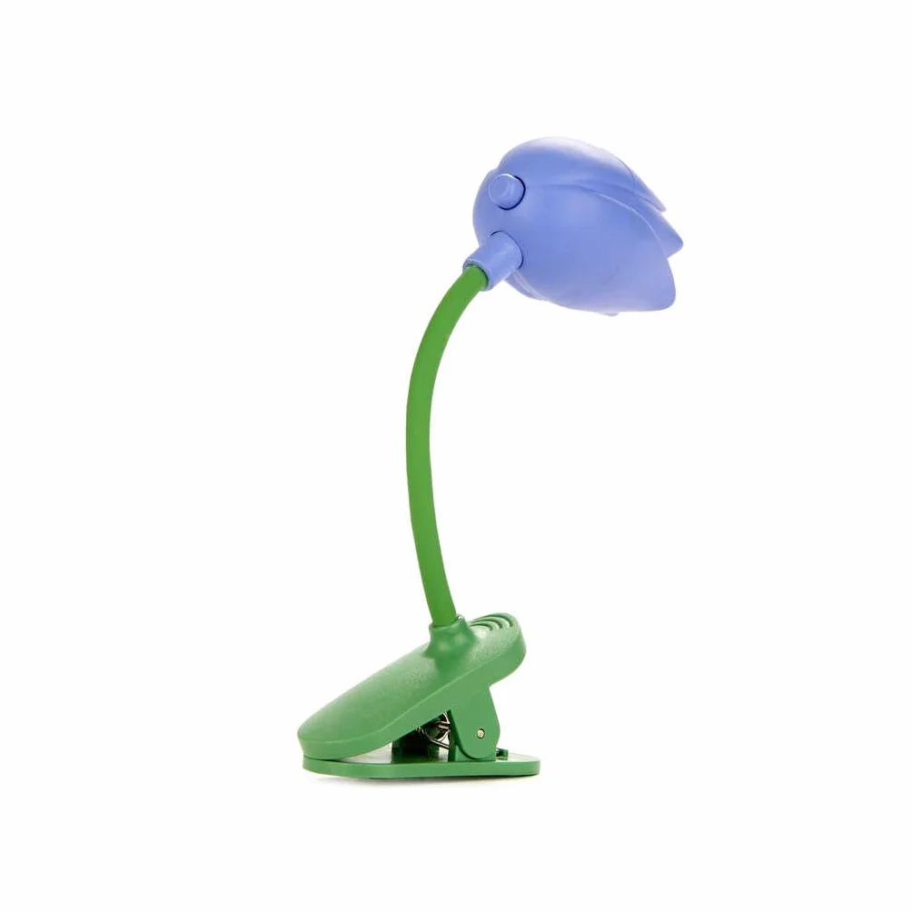 Balvi Lampada Flessibile con Clip a Forma di Tulipano per Lettura Colore Lilla