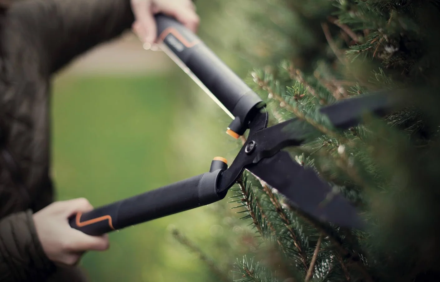 Fiskars Nożyce do żywopłotu SingleStep, ostrza faliste ze stali, 58 cm, HS22