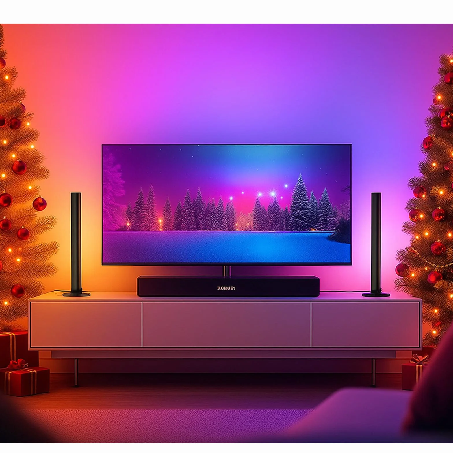 VYBE Desk Smart Barre Luce LED RGB 25cm per TV Gaming, Sincronizzazione Schermo, App Control