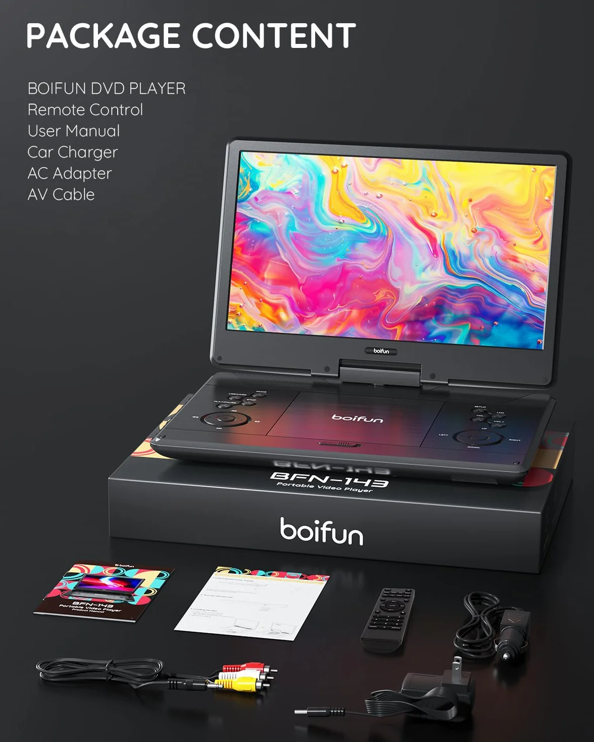 Lettore DVD portatile 15,7 pollici display HD 14,1 pollici HDMI batteria ricaricabile 5 ore USB SD